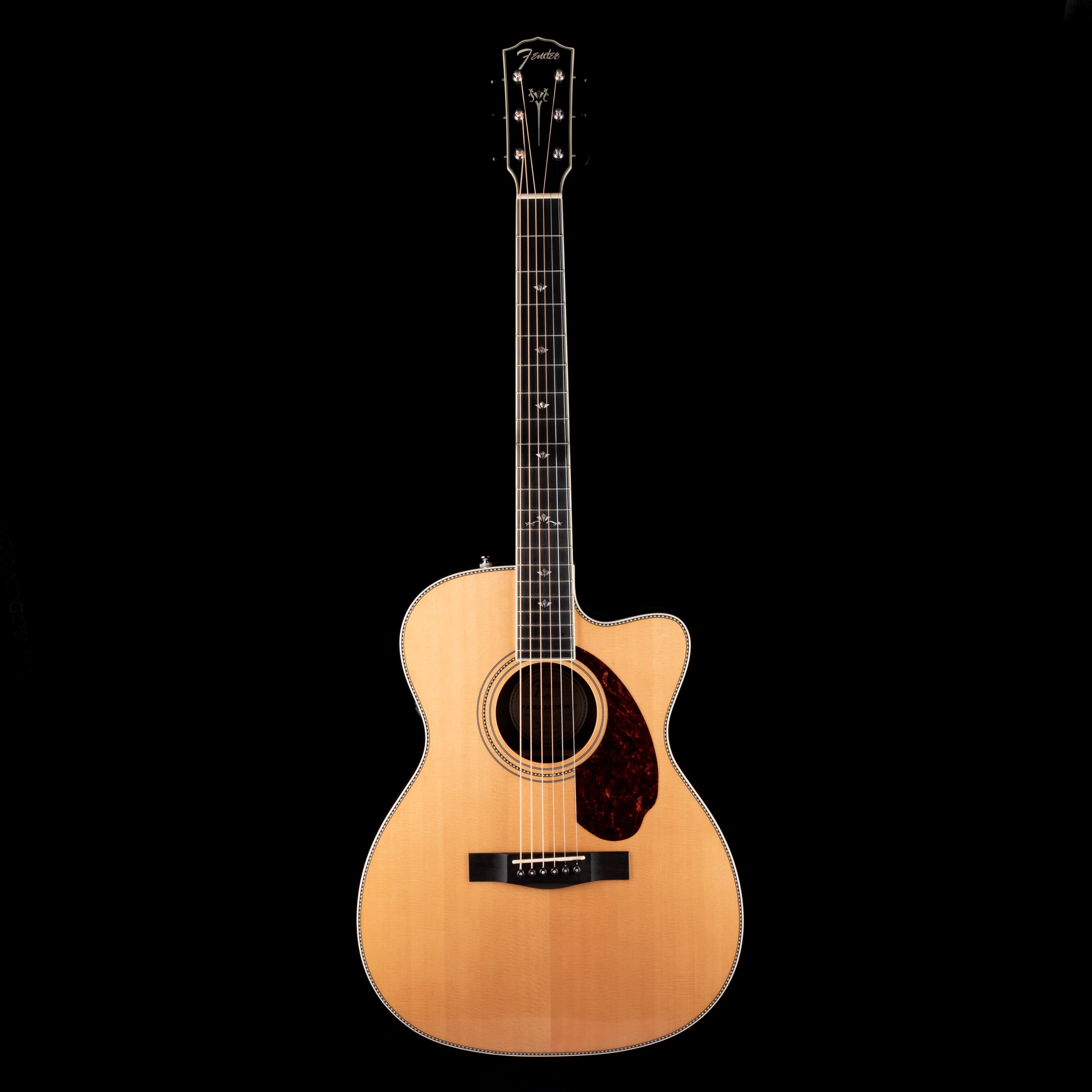 Used Fender Paramount PM-3 Deluxe Acoustic Electric Natural With Gig Bag - Image 2