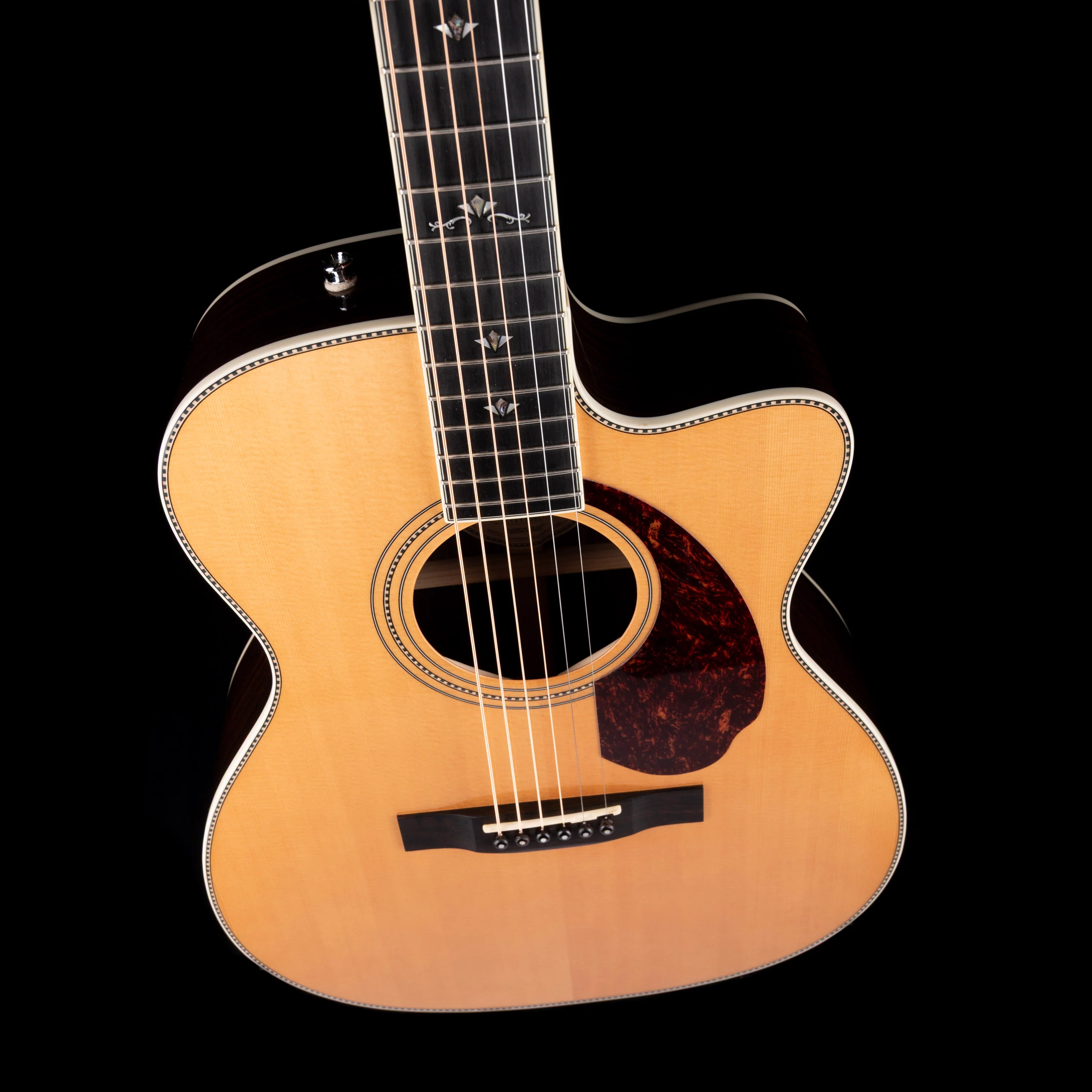 Used Fender Paramount PM-3 Deluxe Acoustic Electric Natural With Gig Bag - Image 3