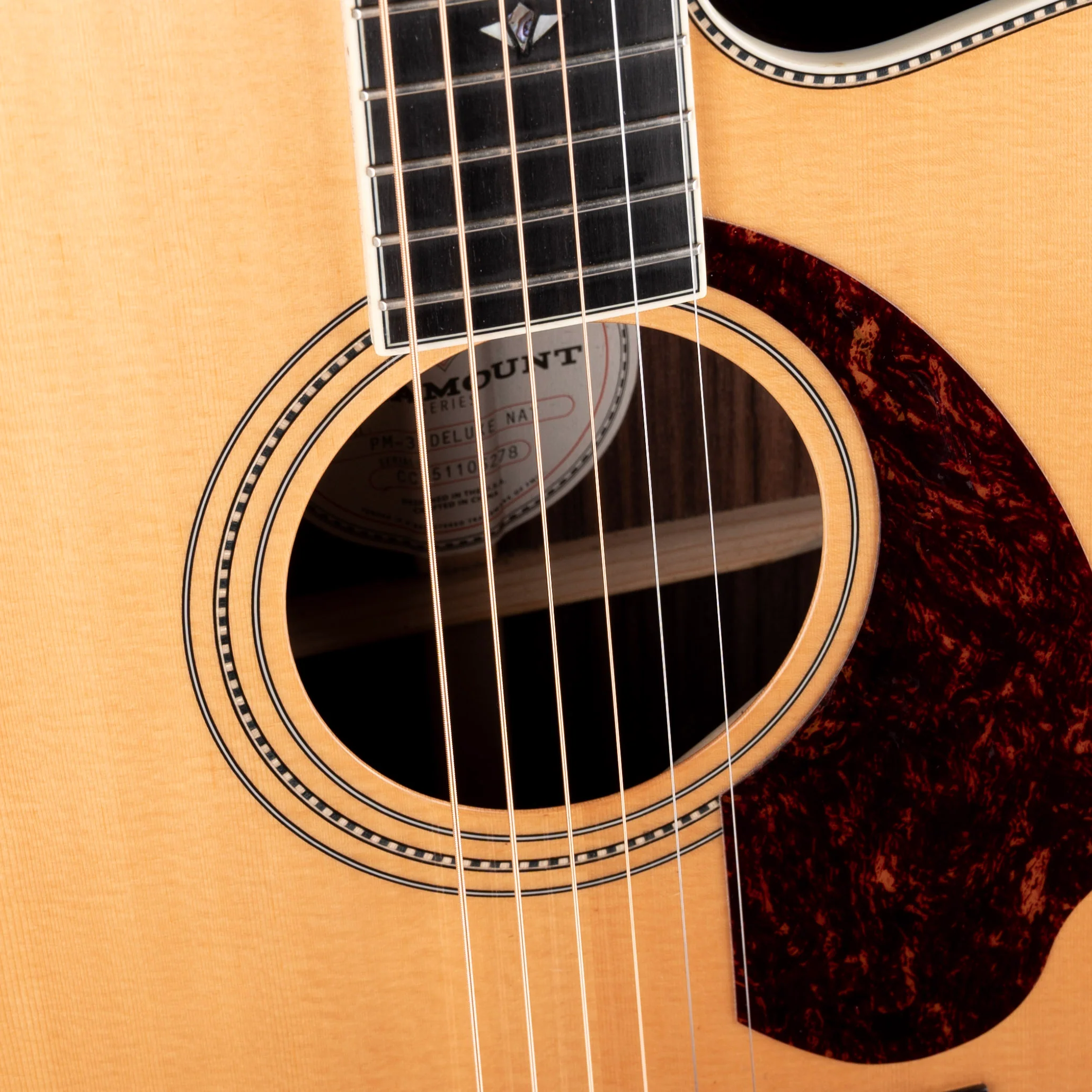 Used Fender Paramount PM-3 Deluxe Acoustic Electric Natural With Gig Bag - Image 4