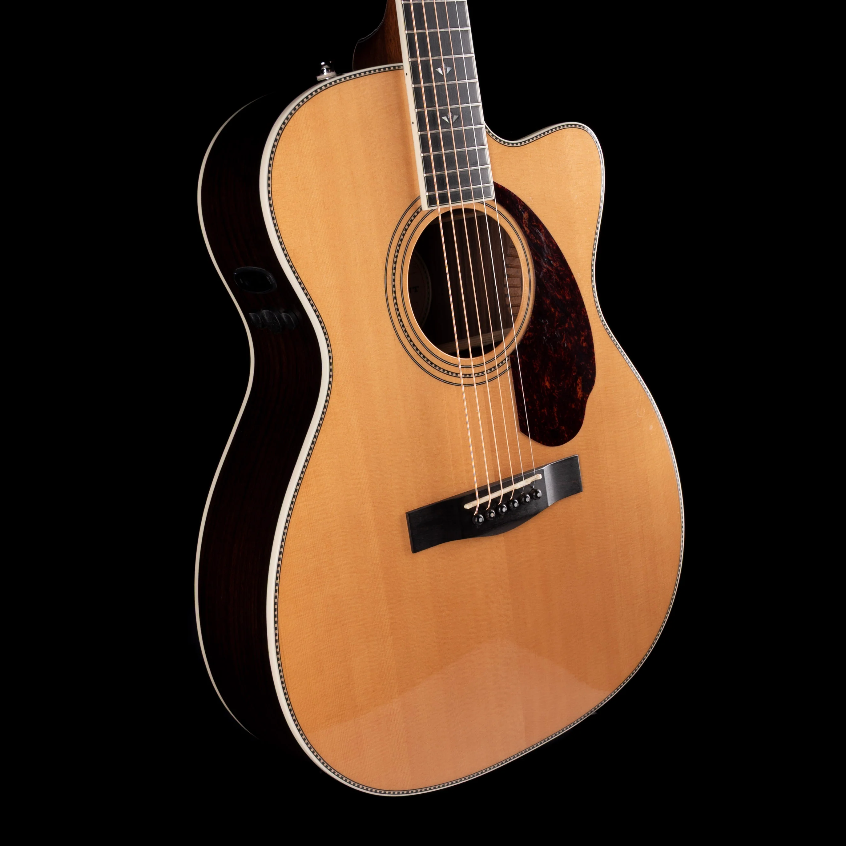 Used Fender Paramount PM-3 Deluxe Acoustic Electric Natural With Gig Bag - Image 5