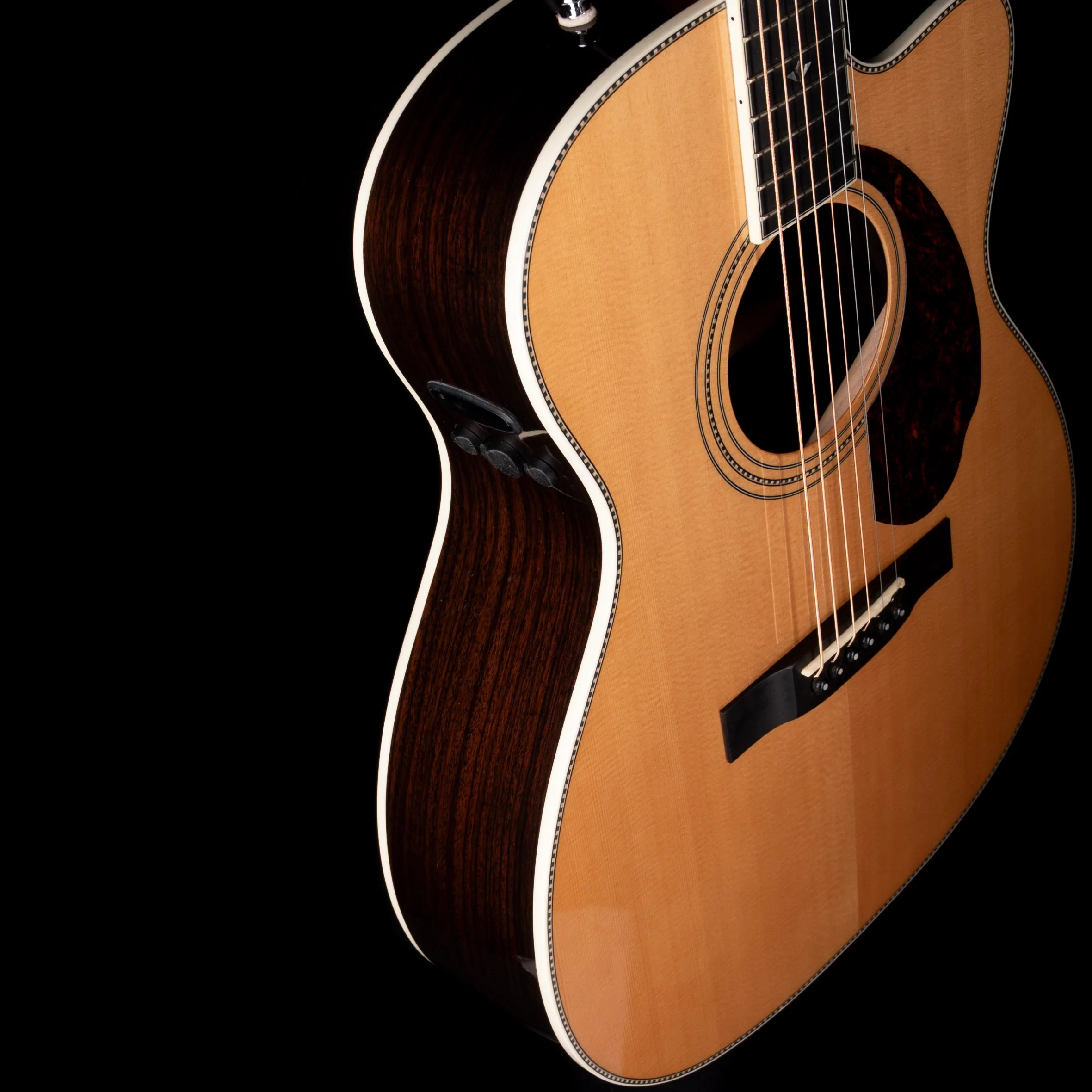 Used Fender Paramount PM-3 Deluxe Acoustic Electric Natural With Gig Bag - Image 6