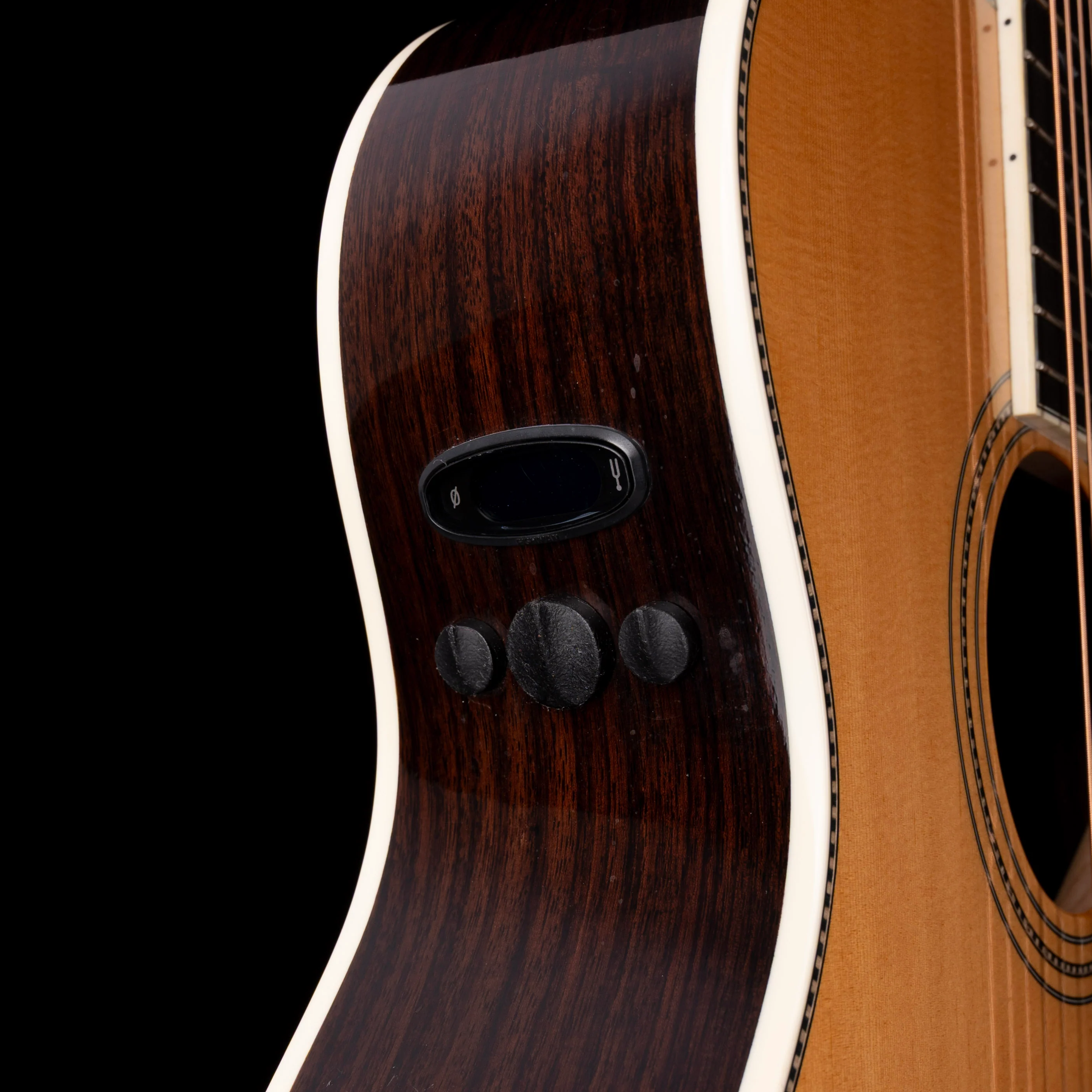 Used Fender Paramount PM-3 Deluxe Acoustic Electric Natural With Gig Bag - Image 7