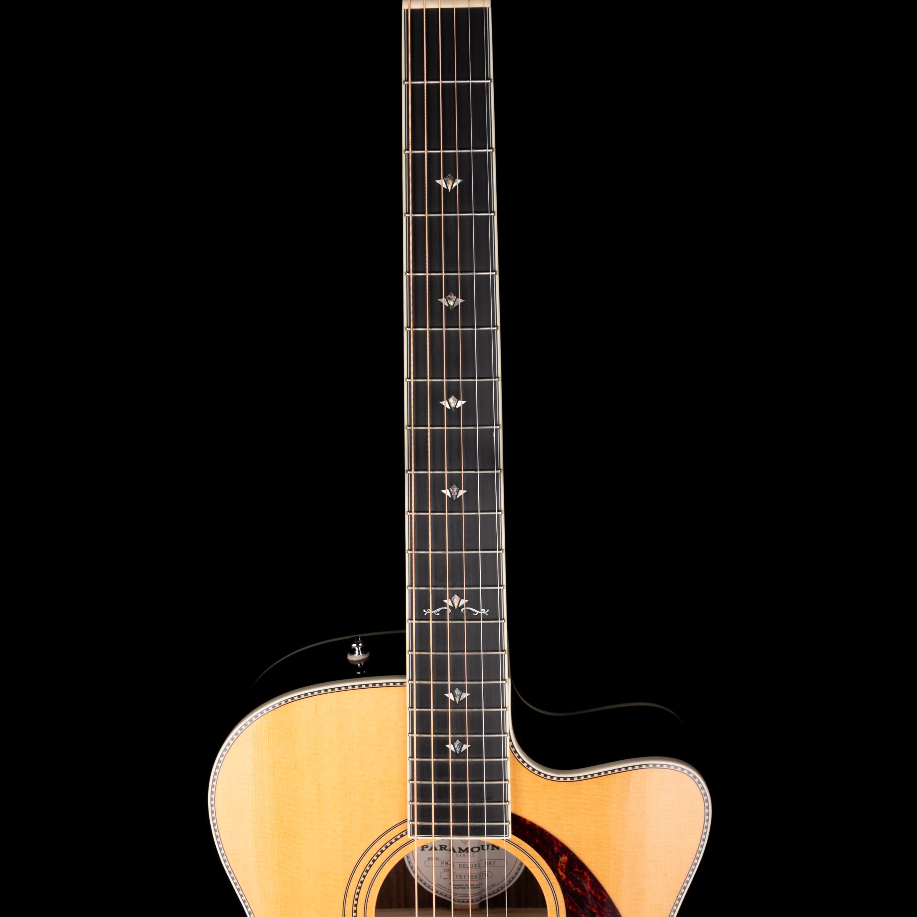 Used Fender Paramount PM-3 Deluxe Acoustic Electric Natural With Gig Bag - Image 9