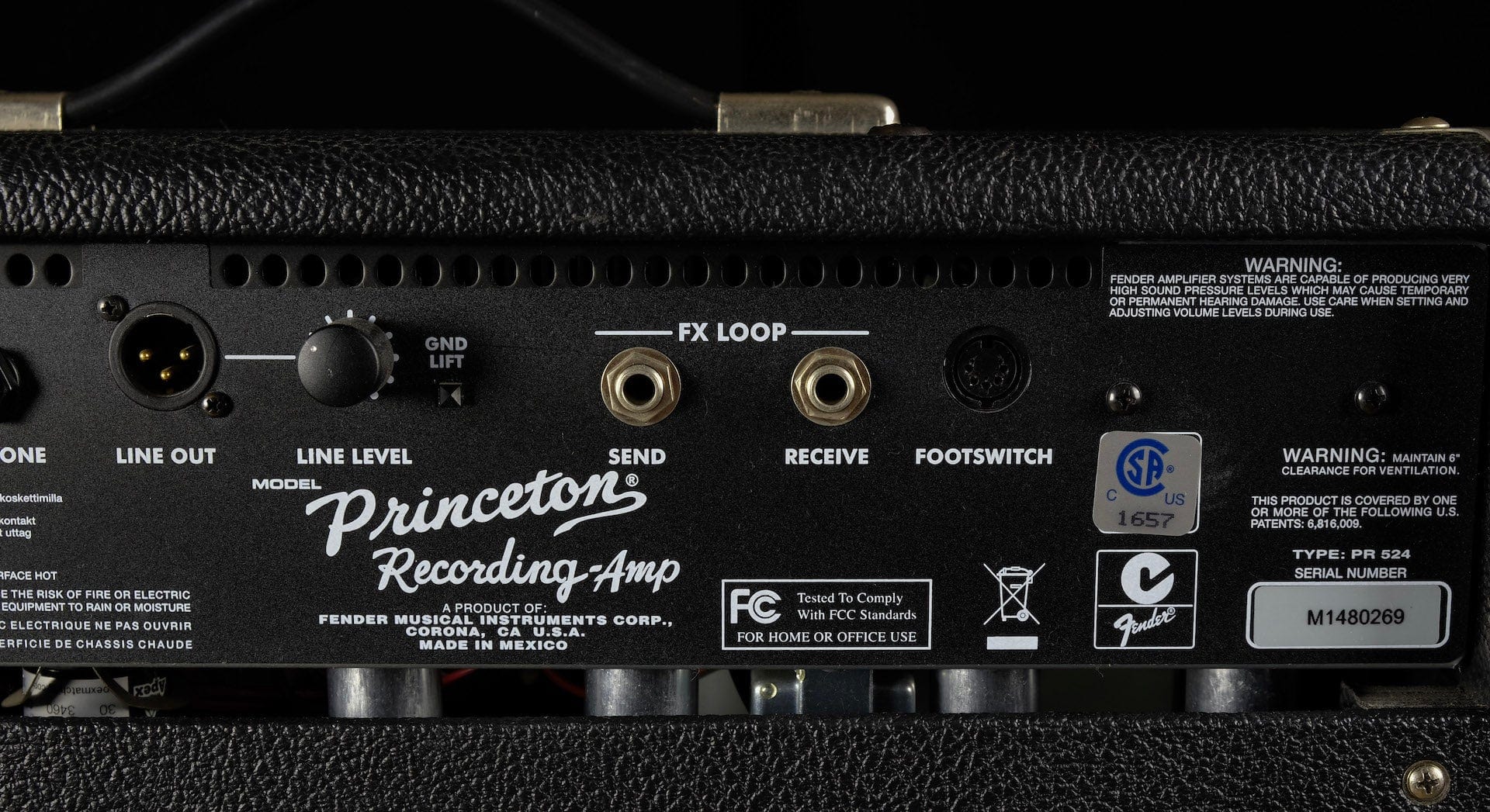 Used Fender Princeton Reverb Recording Amp 1x10" Tube Guitar Amplifier Combo - Image 11