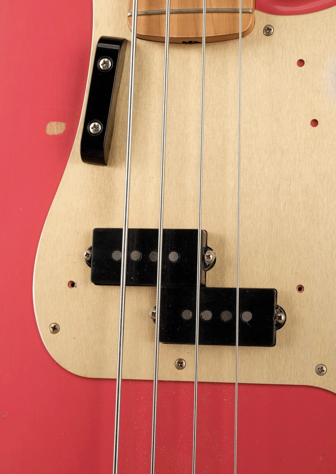 Used Fender Roadworn 50's Precision Bass Fiesta Red with Case - Image 7