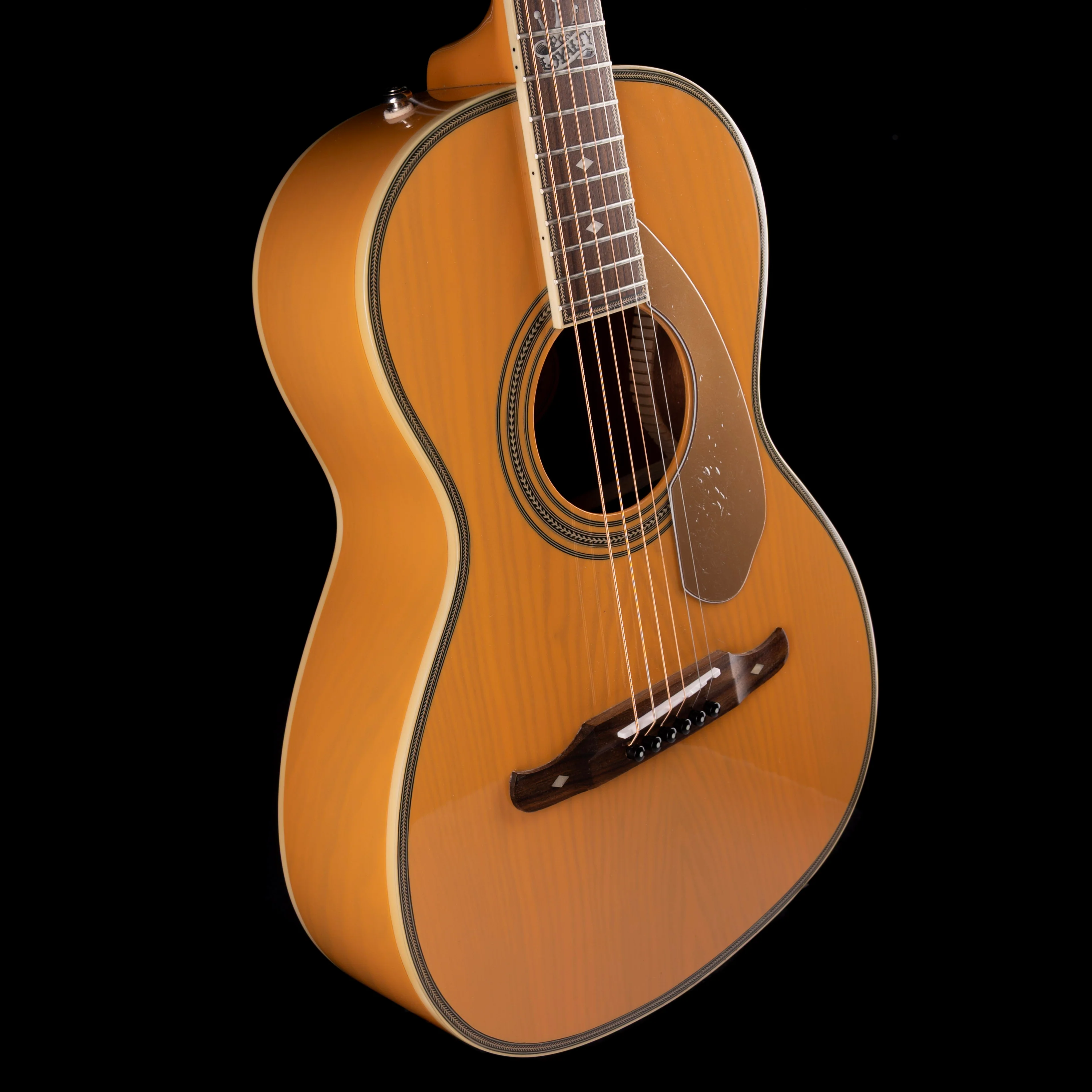 Used Fender Ron Emory "Loyalty" Parlor Ash Butterscotch Acoustic Electric Guitar With Gig Bag - Image 4