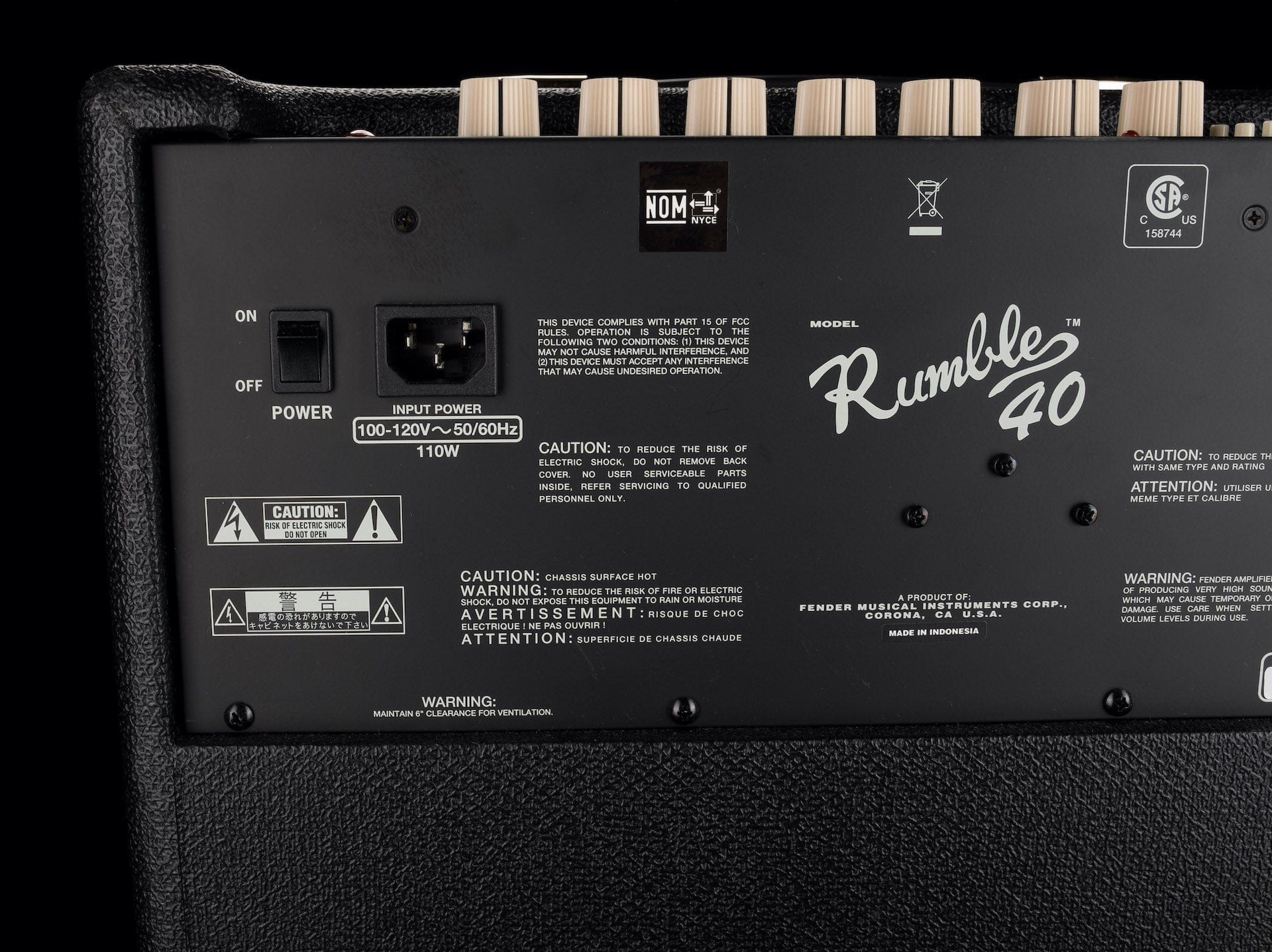 Used Fender Rumble 40 Bass Amp Combo - Image 10