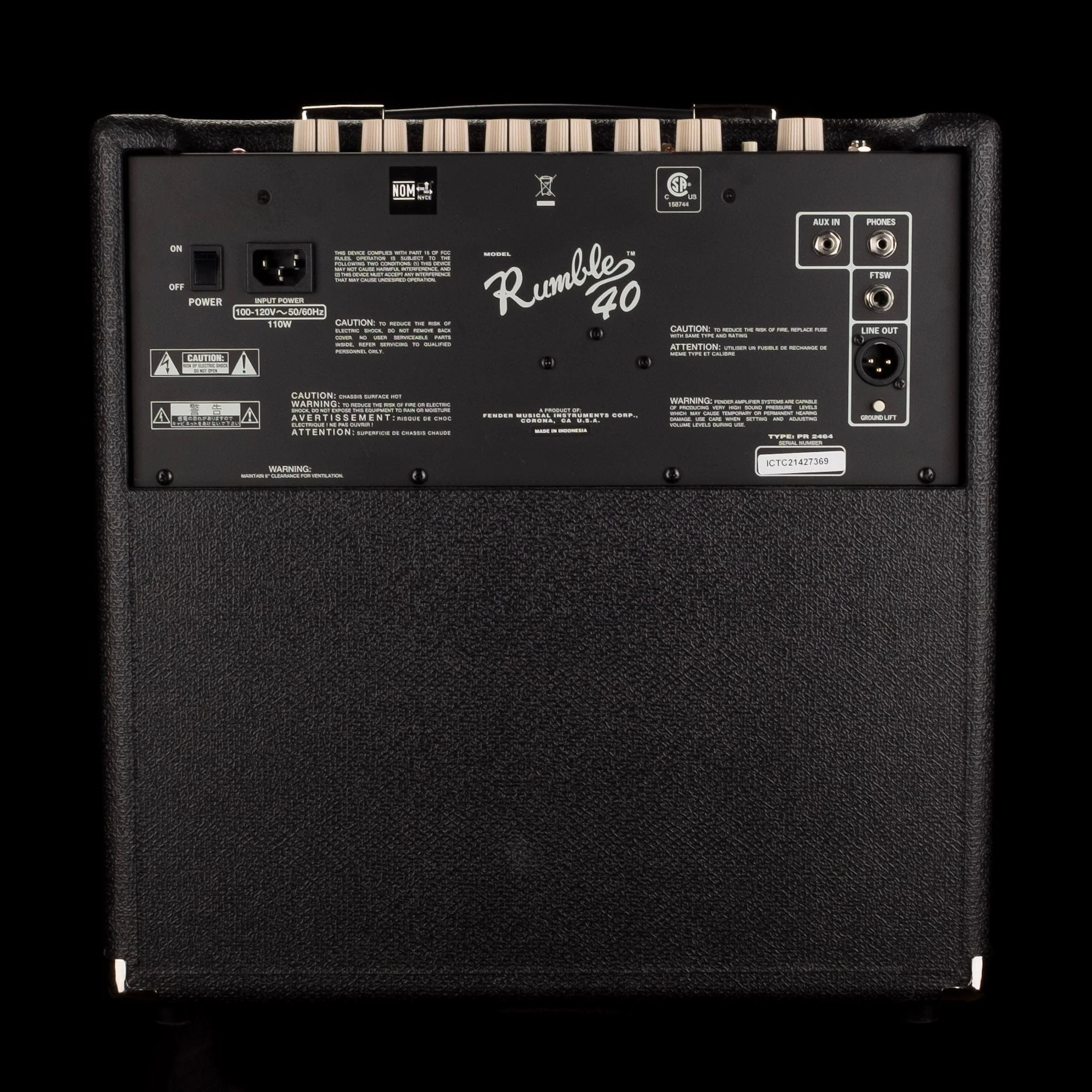 Used Fender Rumble 40 Bass Amp Combo - Image 7