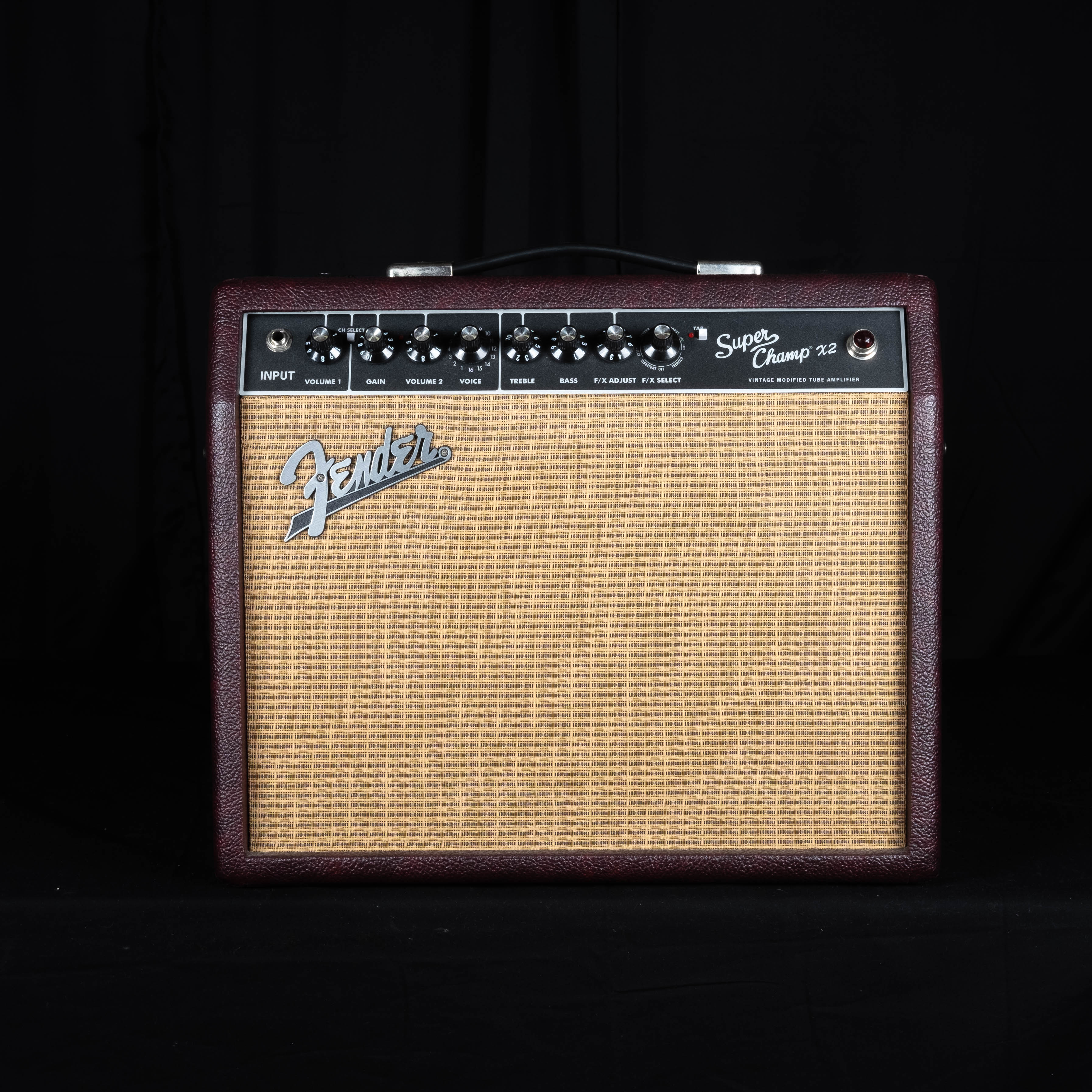 Pre Owned Fender Super Champ X2 FSR 15-watt 1x10" Tube Combo Amp w/ Celestion G10 Greenback Wine Red