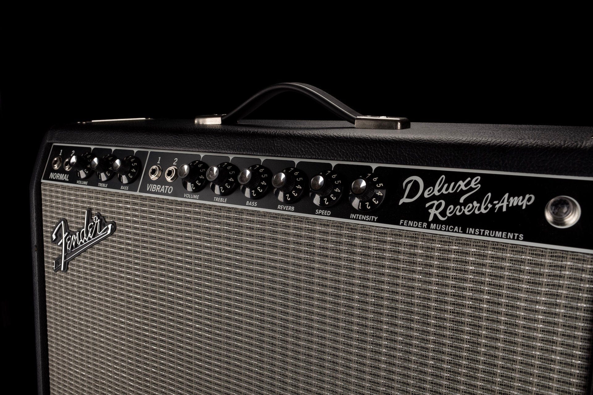 Used Fender Tone Master Deluxe Reverb Black Guitar Amp Combo - Image 3