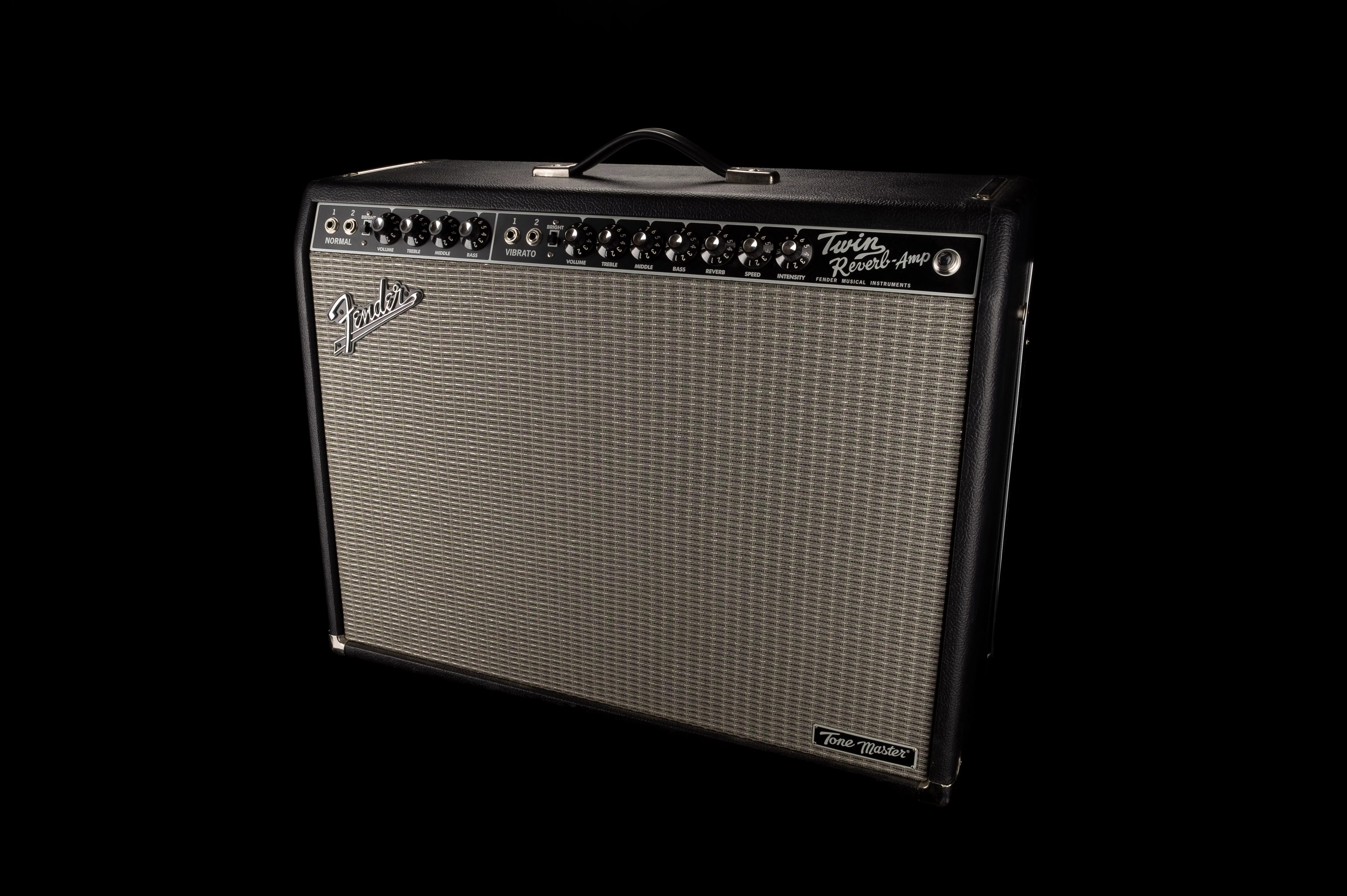 Used Fender Tone Master Twin Reverb Black Guitar Amp Combo - Image 2