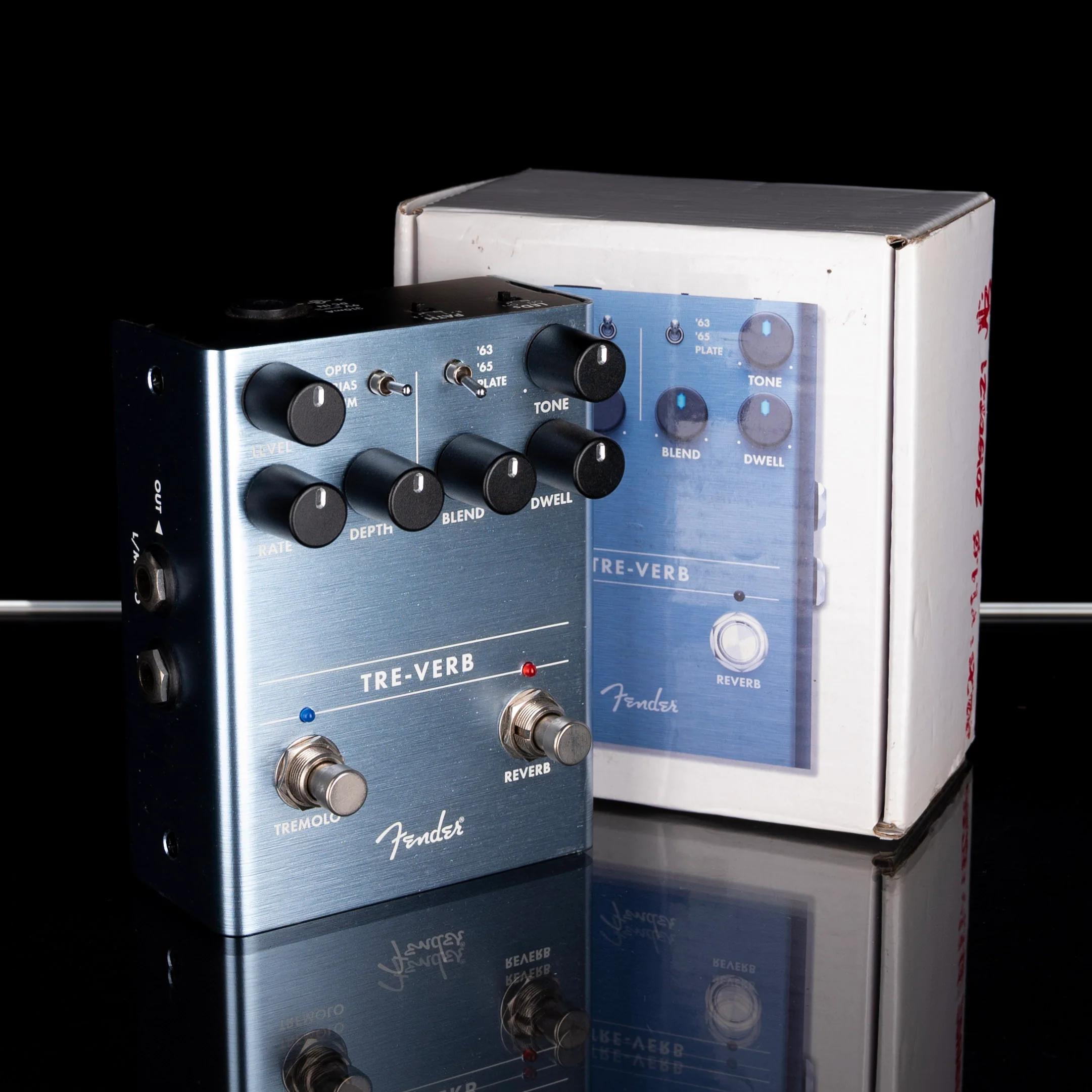 Used Fender Tre-Verb Tremolo Pedal With Box
