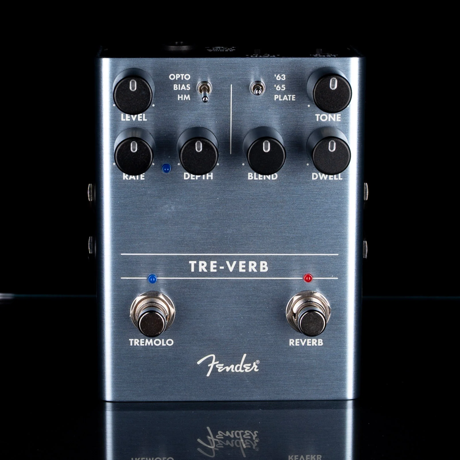 Used Fender Tre-Verb Tremolo Pedal With Box - 3 - Image 2