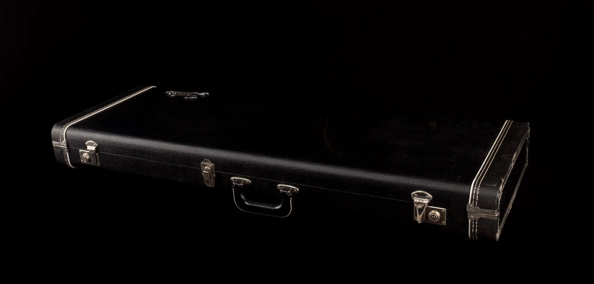 Used Fender USA Made G&G Deluxe Stratocaster Telecaster Case Black Tolex - 1 - Image 3