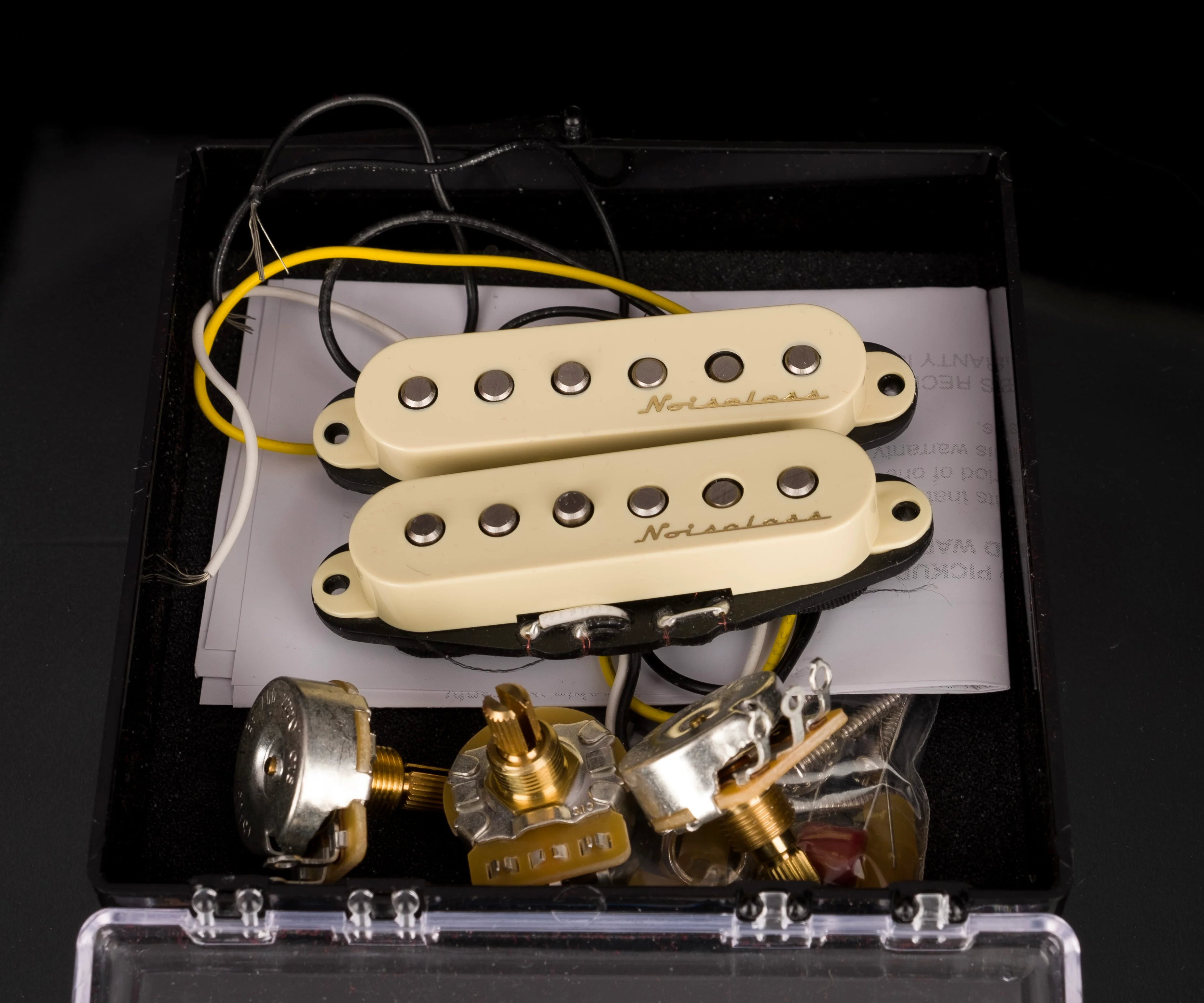 Used Fender Vintage Noiseless Stratocaster Neck And Middle PIckups - Image 4