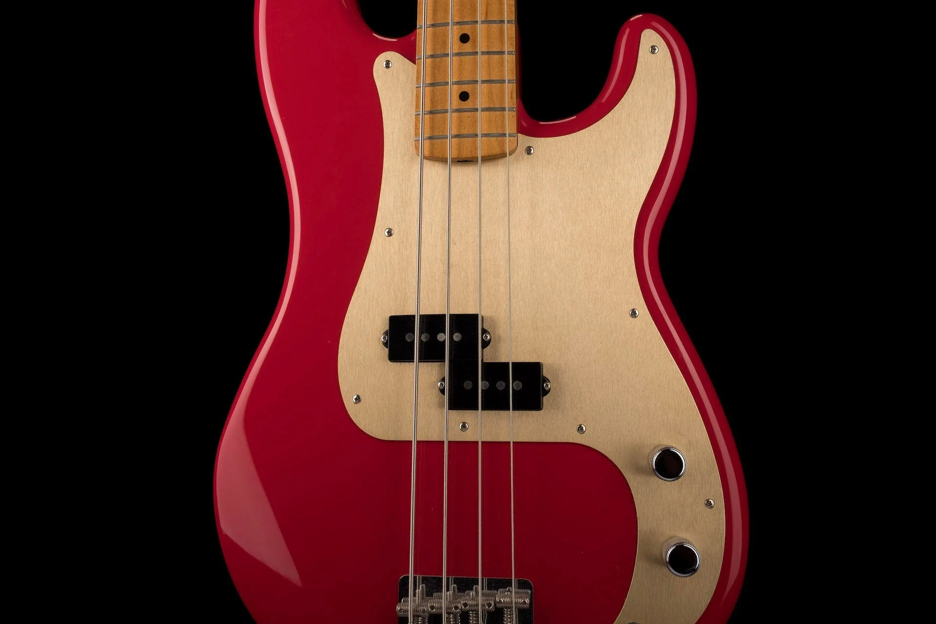 Used Fender Vintera '50s Dakota Red Precision Bass With Gig Bag - Image 6