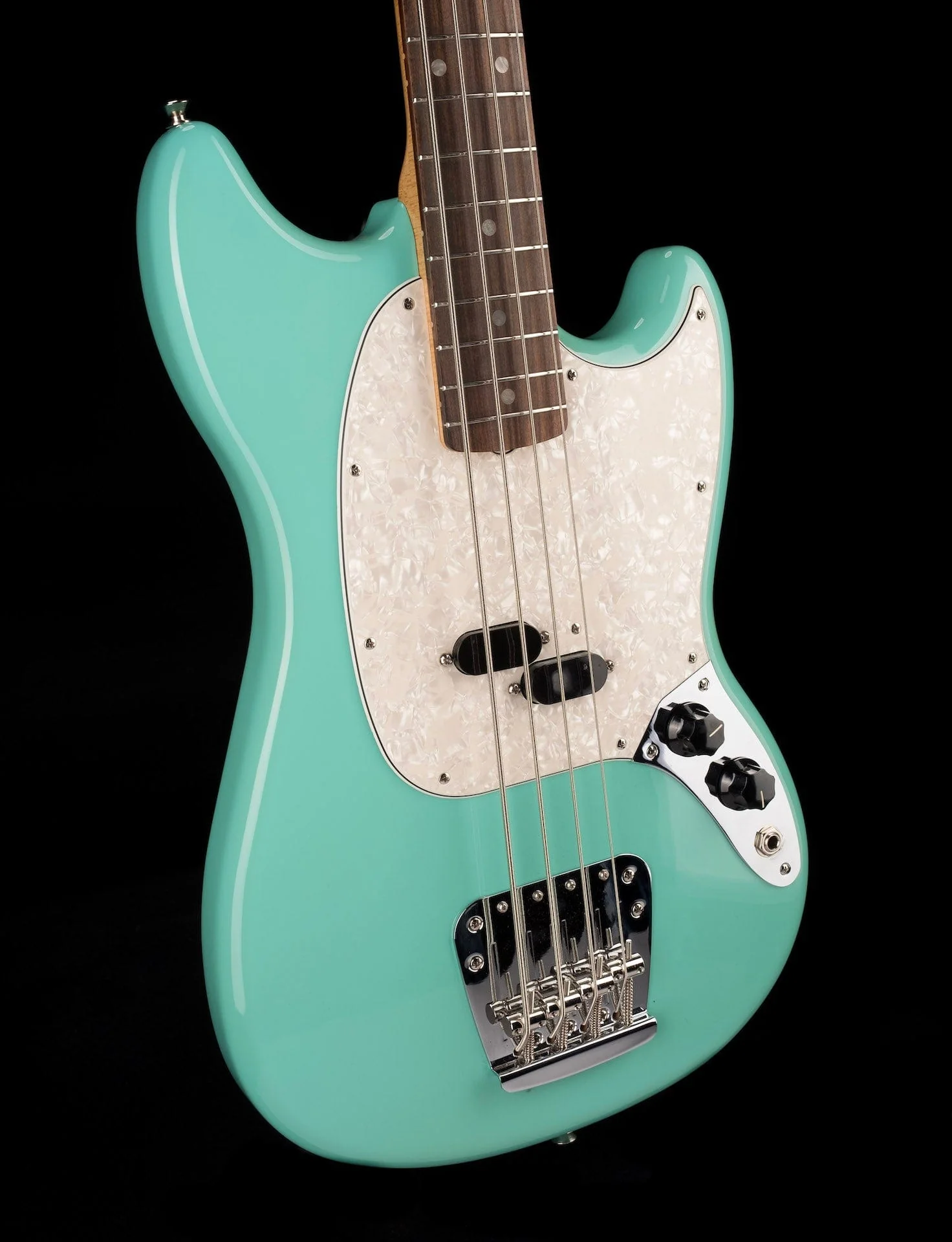 Used 2020 Fender Vintera '60s Mustang Bass Sea Foam Green with Gig Bag - Image 10
