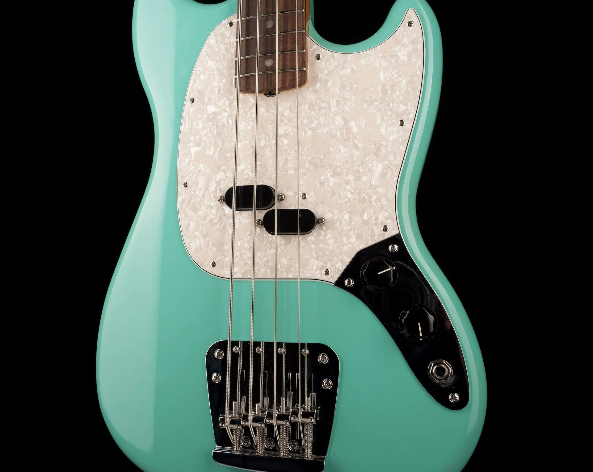 Used 2020 Fender Vintera '60s Mustang Bass Sea Foam Green with Gig Bag - Image 6