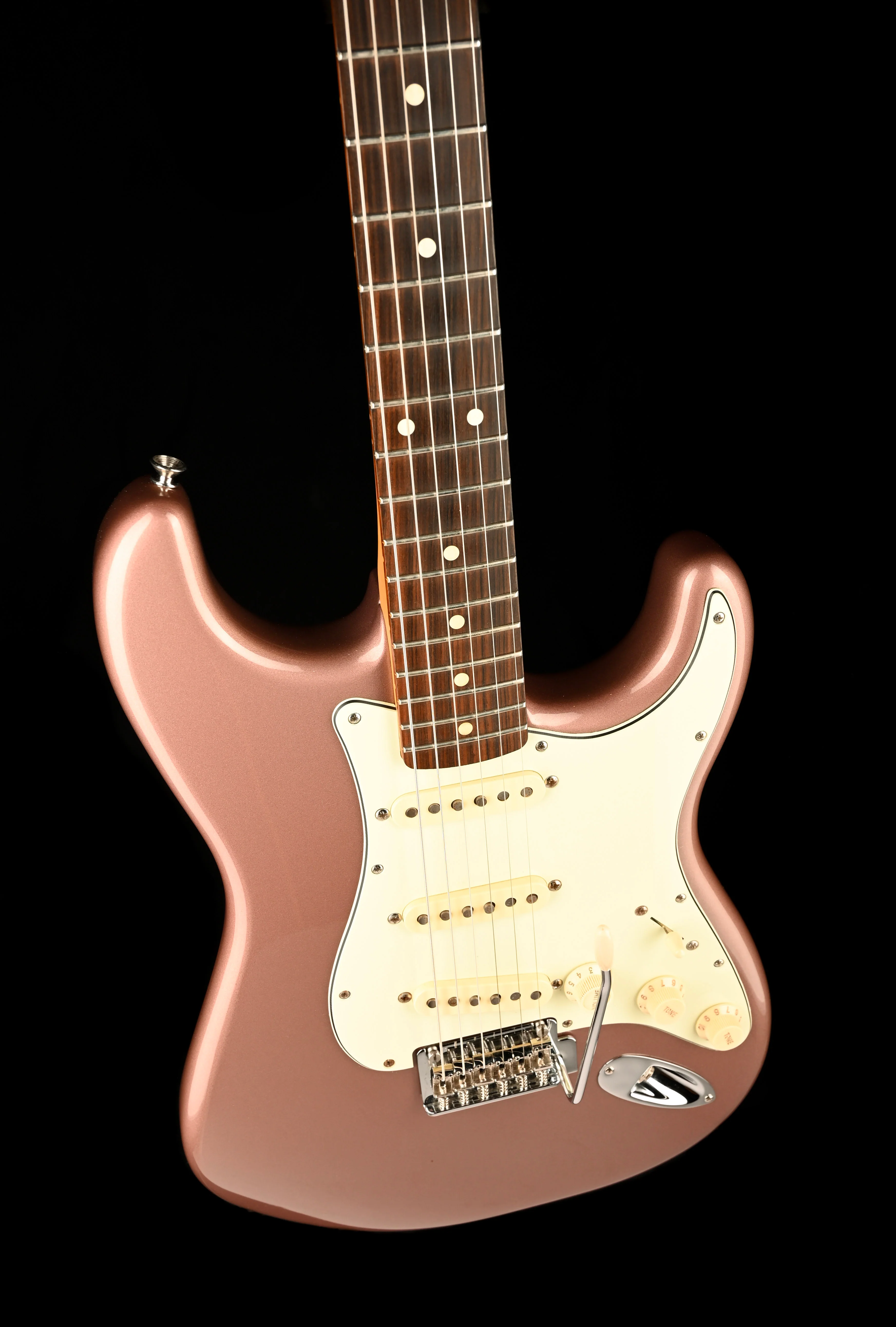 Used Fender Vintera '60s Stratocaster Modified Burgundy Mist Metallic with Bag - Image 4