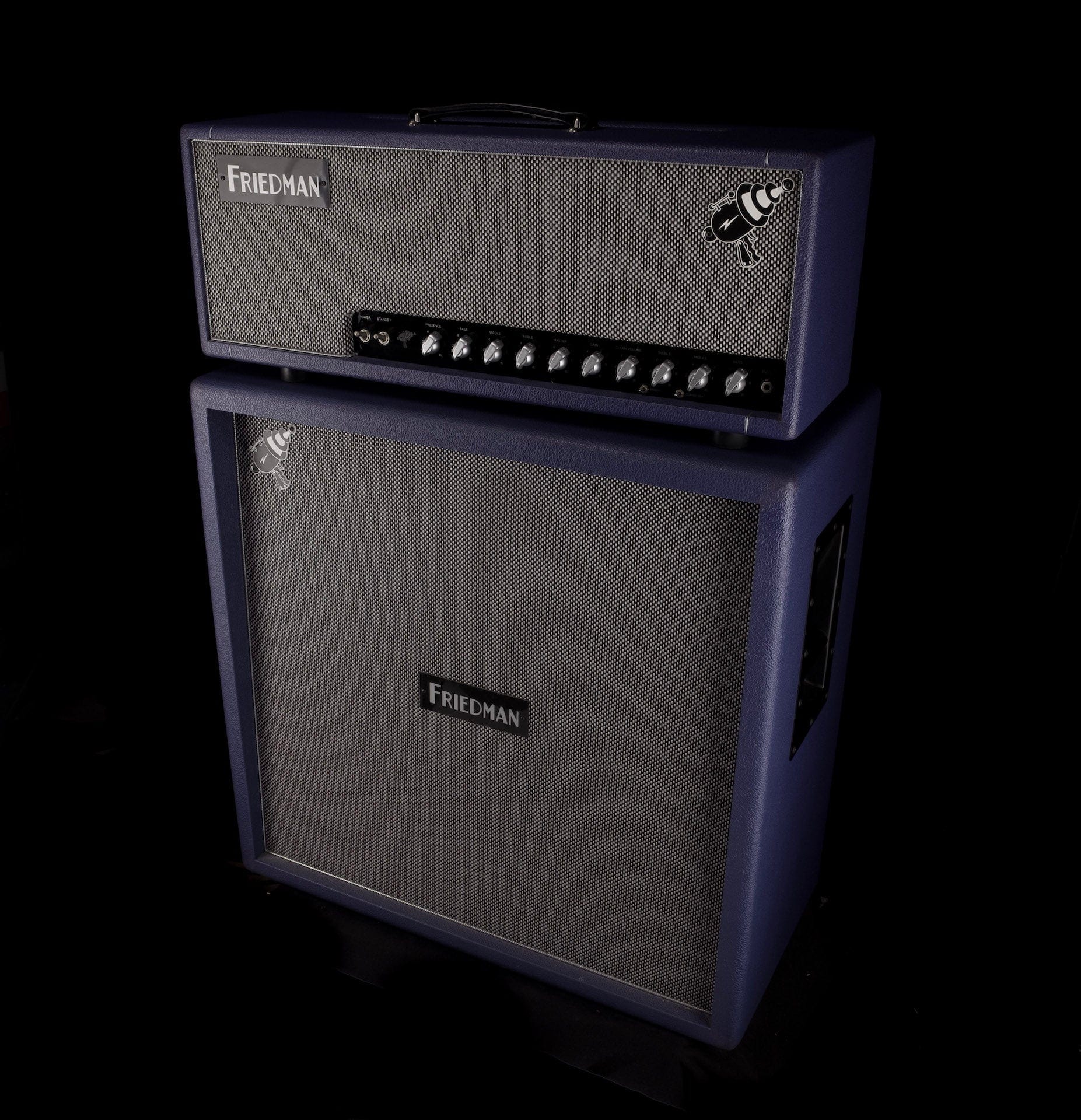Used Friedman Special Edition Purple SS-100 Steve Stevens Head and Cabinet Guitar Amp Combo - Image 2