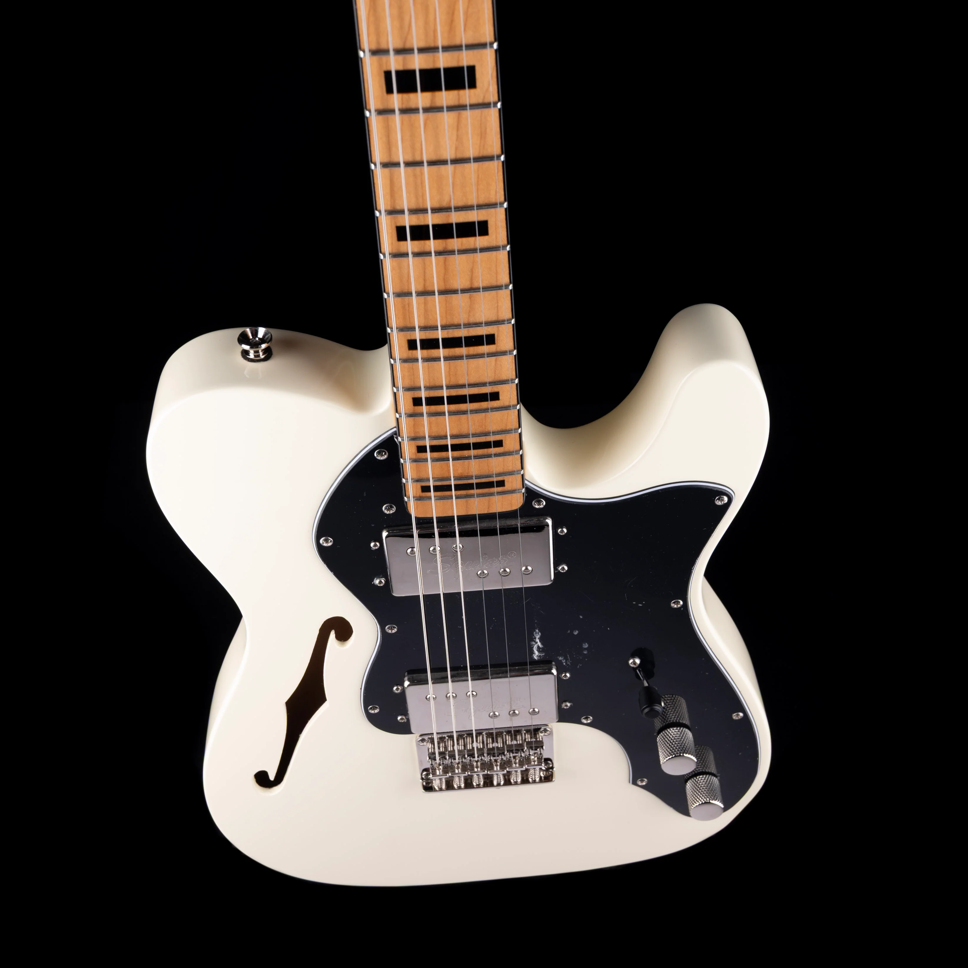Used Squier Classic Vibe '70s Telecaster Thinline Olympic White With Gig Bag - Image 3