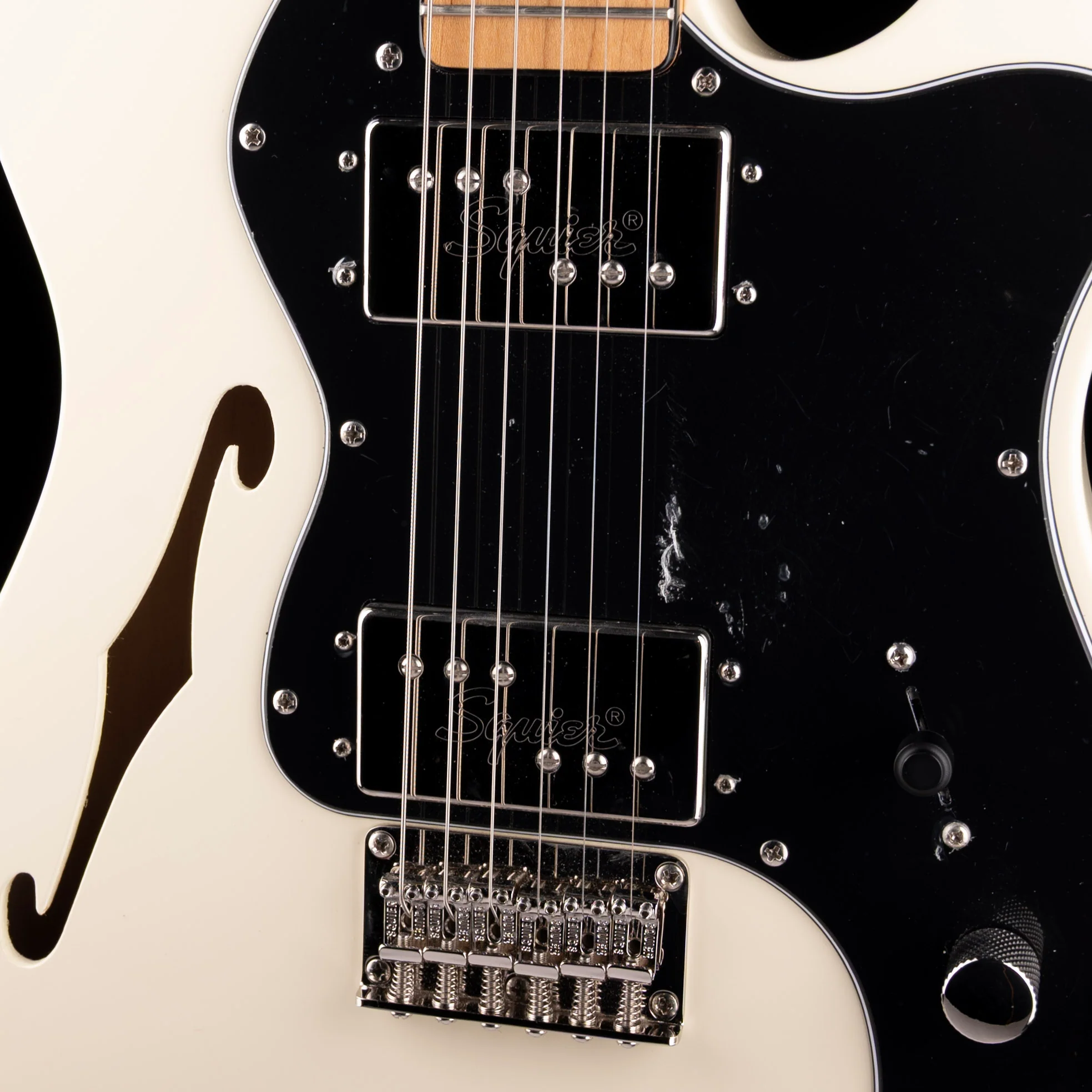 Used Squier Classic Vibe '70s Telecaster Thinline Olympic White With Gig Bag - Image 4