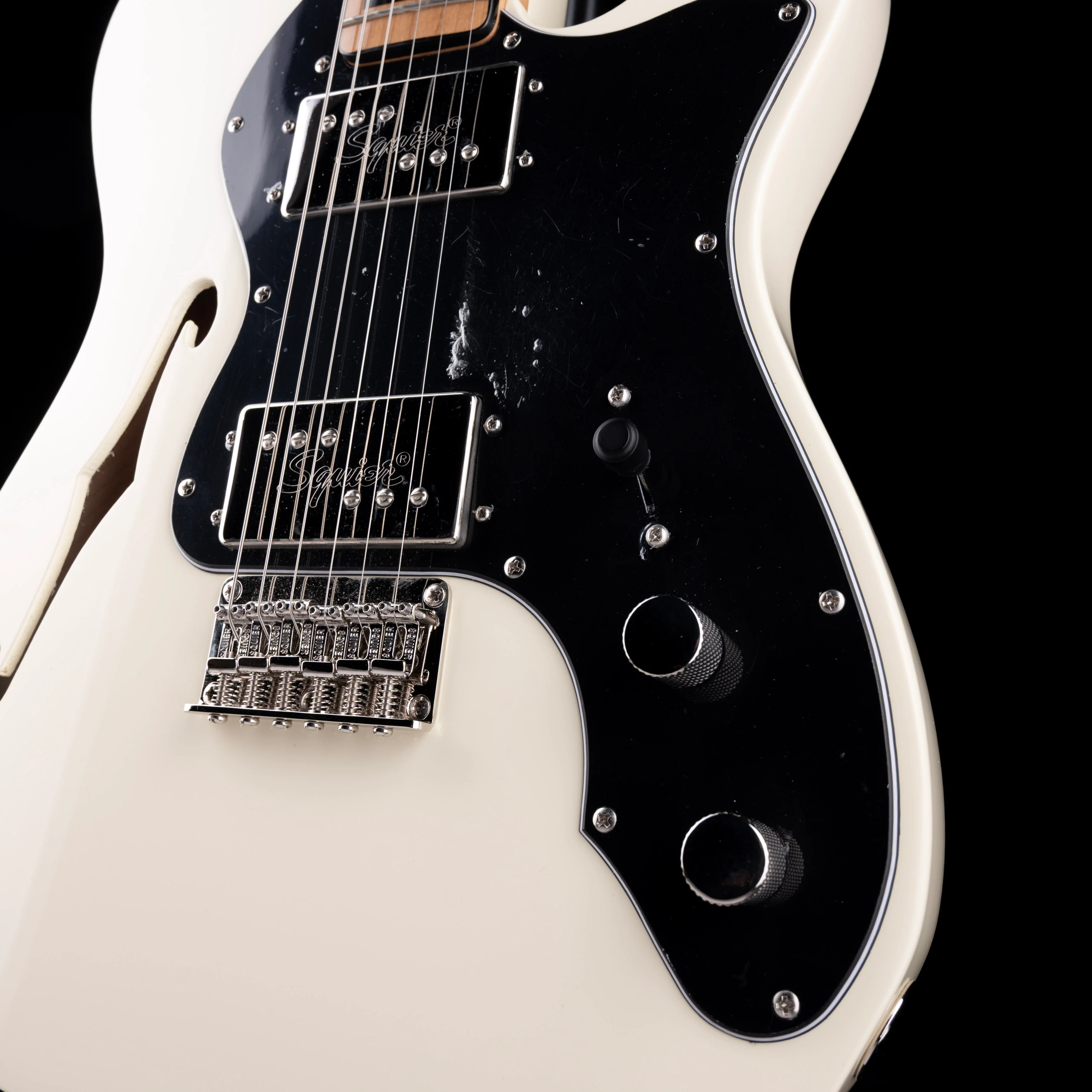 Used Squier Classic Vibe '70s Telecaster Thinline Olympic White With Gig Bag - Image 5