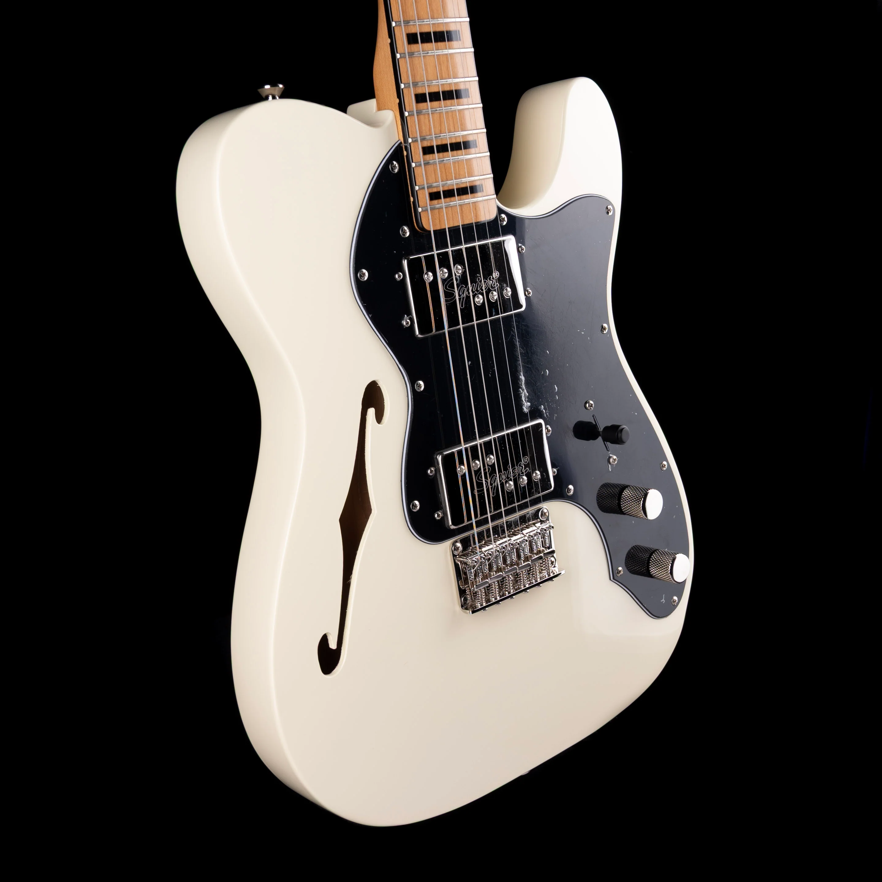 Used Squier Classic Vibe '70s Telecaster Thinline Olympic White With Gig Bag - Image 6