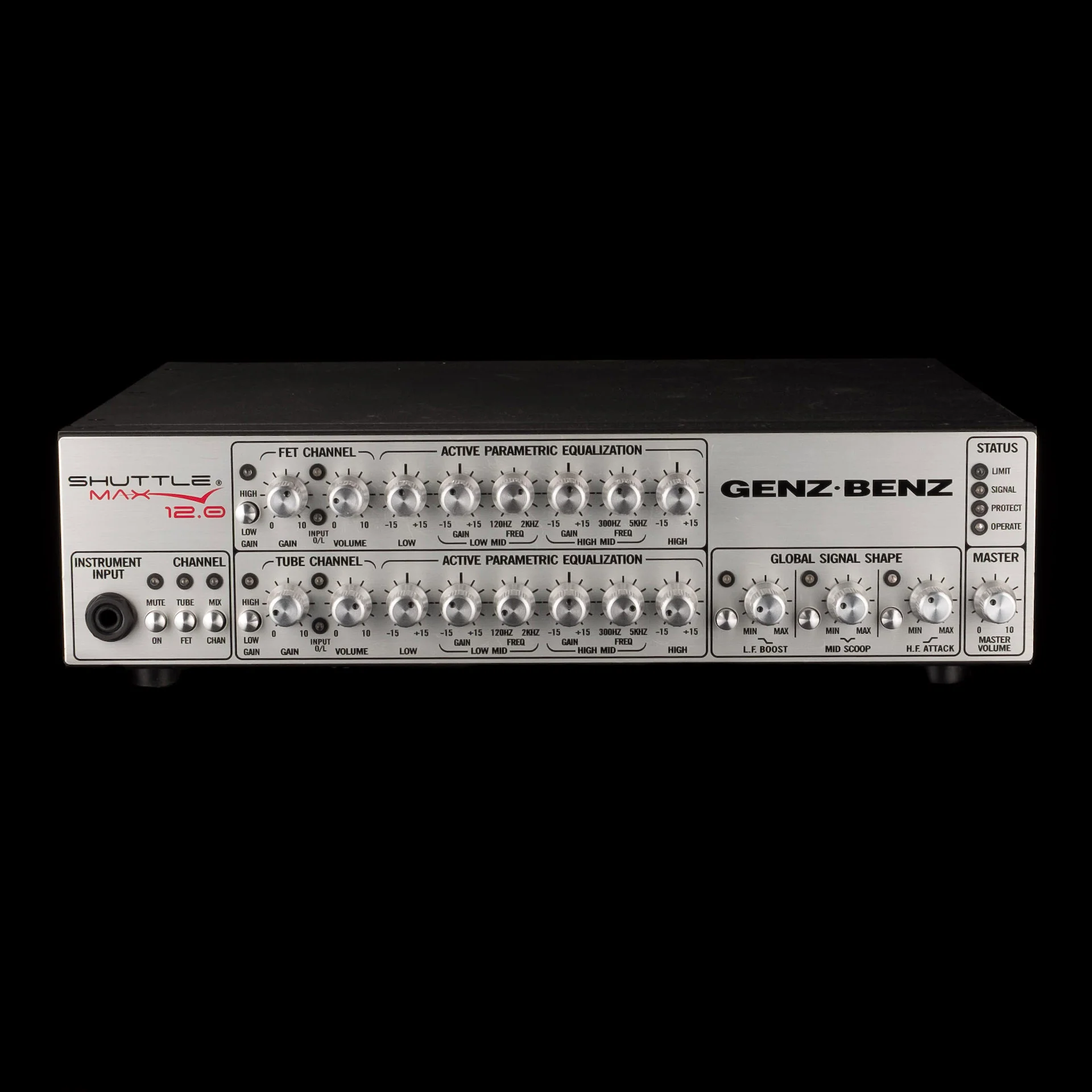 Used Genz Benz Shuttle Max 12.0 Bass Amp Head With Footswitch
