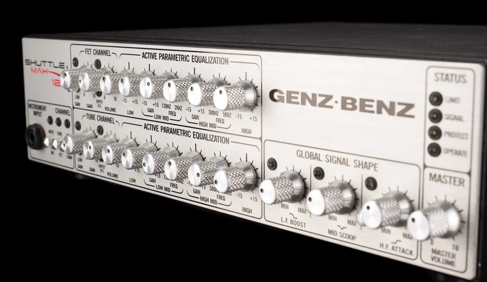 Used Genz Benz Shuttle Max 12.0 Bass Amp Head With Footswitch - Image 3