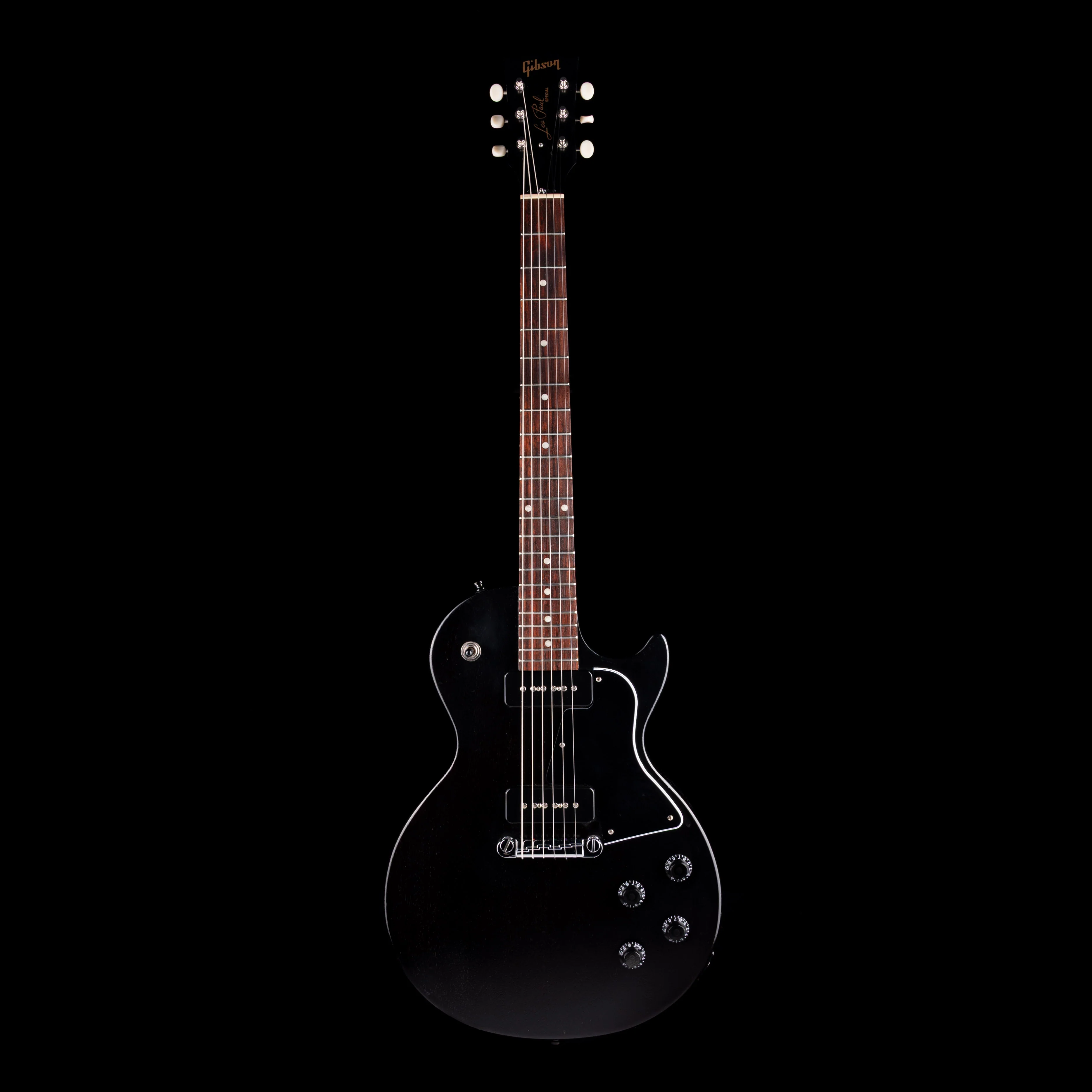 Used Gibson Les Paul Special Tribute P-90 Worn Ebony Satin Electric Guitar With Case - Image 2