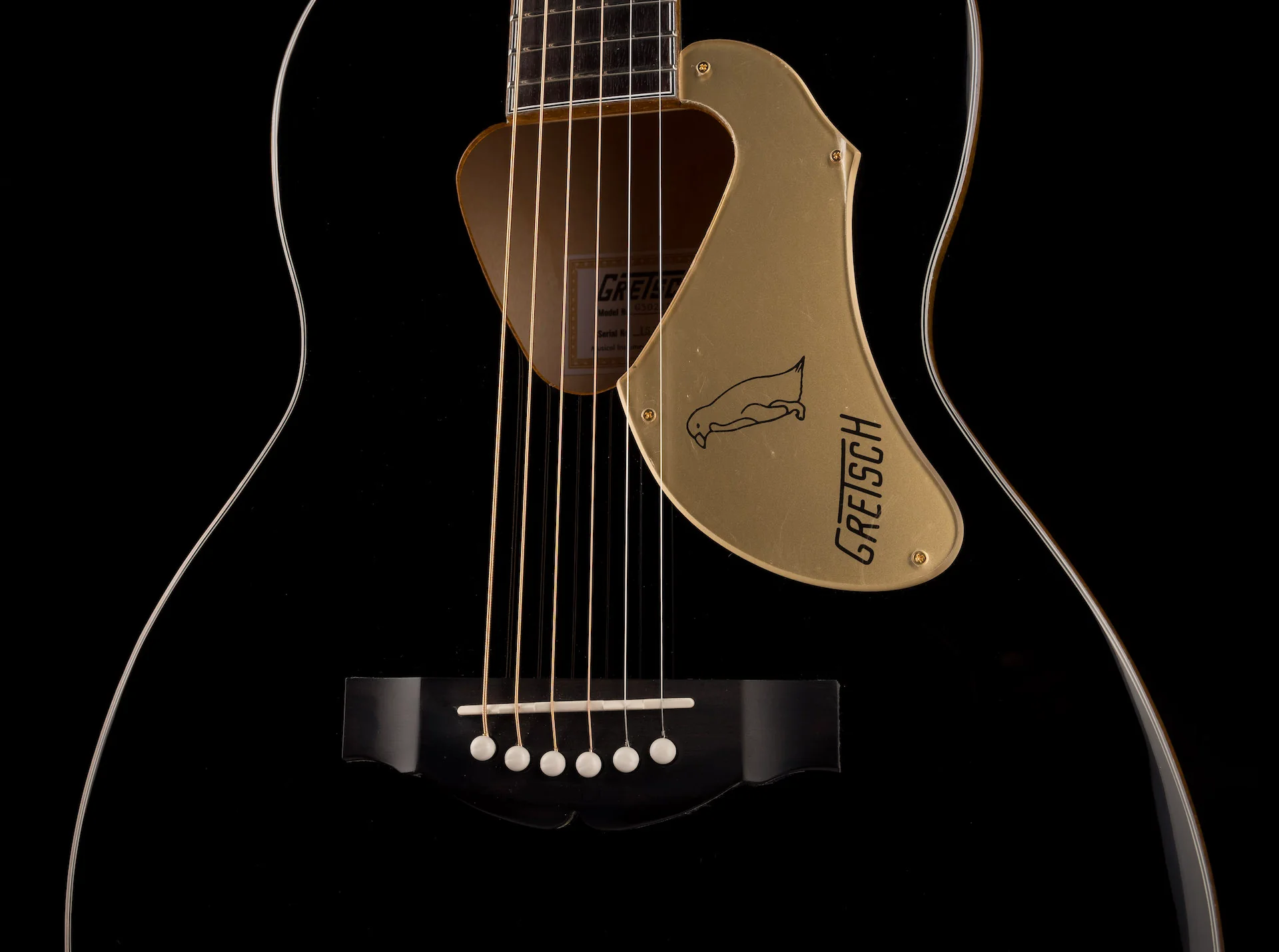 Used Gretsch G5021 Penguin Acoustic Guitar Black - Image 6