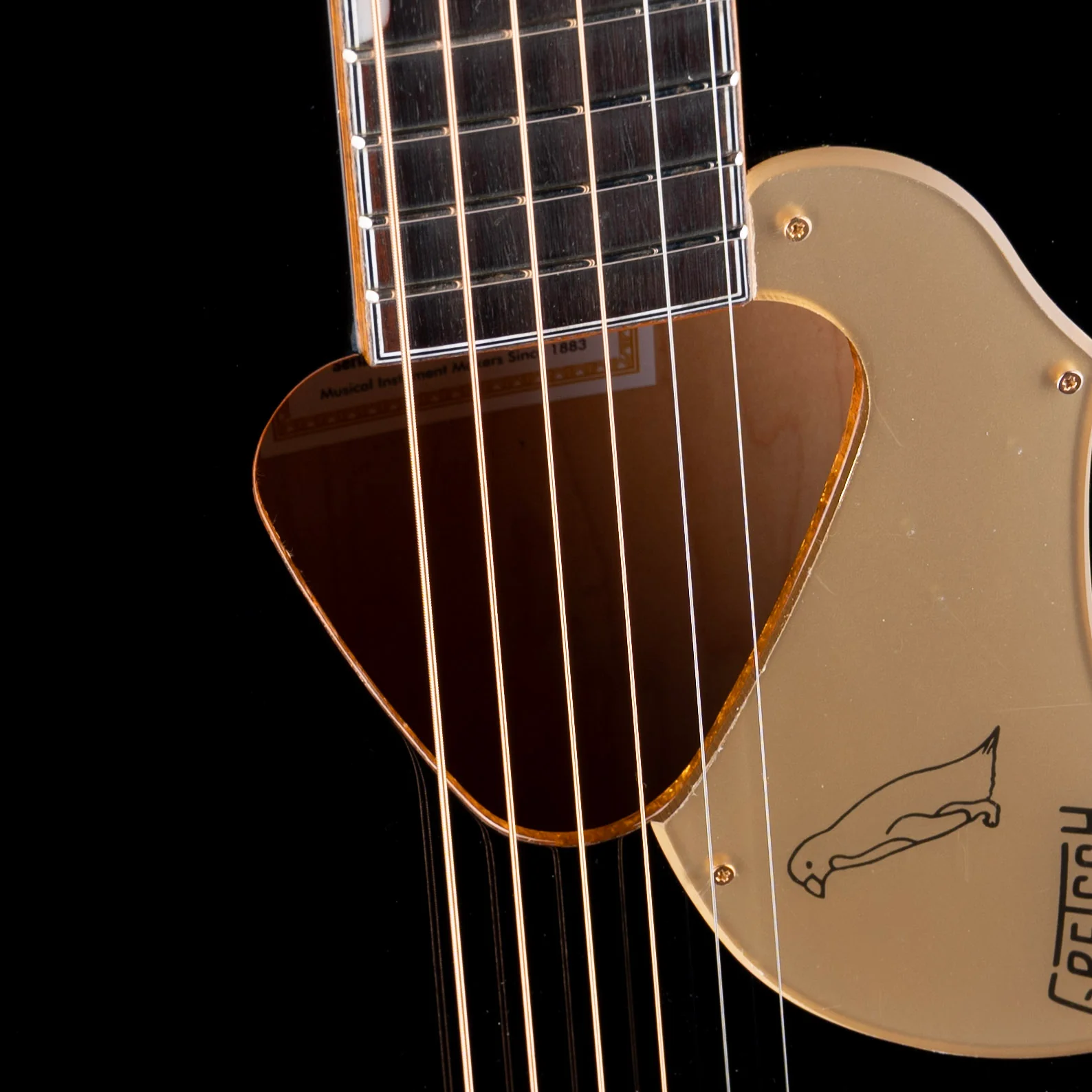 Used Gretsch G5021E Rancher Penguin Parlor Black Acoustic Electric Guitar - Image 3