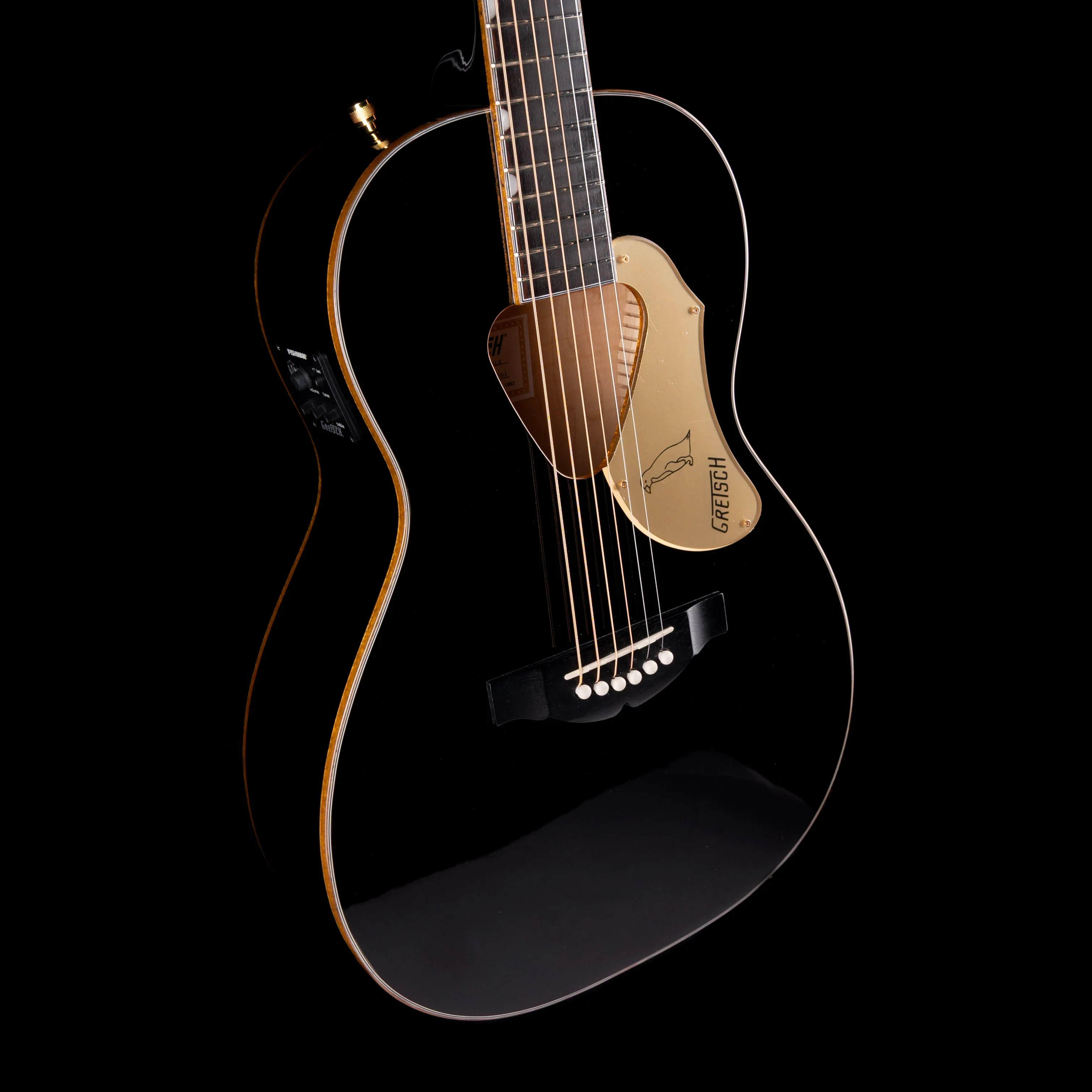 Used Gretsch G5021E Rancher Penguin Parlor Black Acoustic Electric Guitar - Image 4
