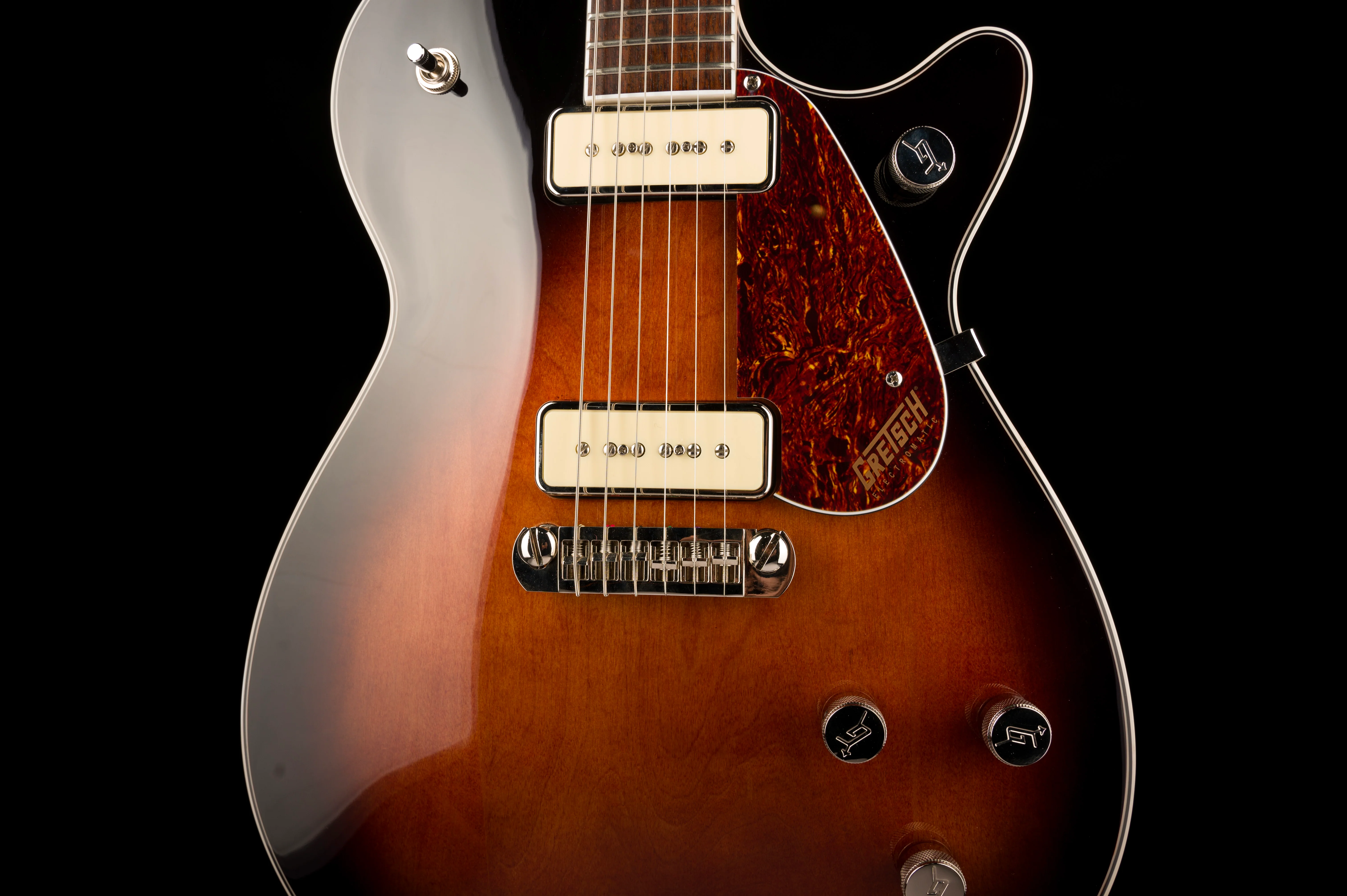 Used Gretsch G5210-P90 Electromatic Jet Single Barrel Burst With Case - Image 6