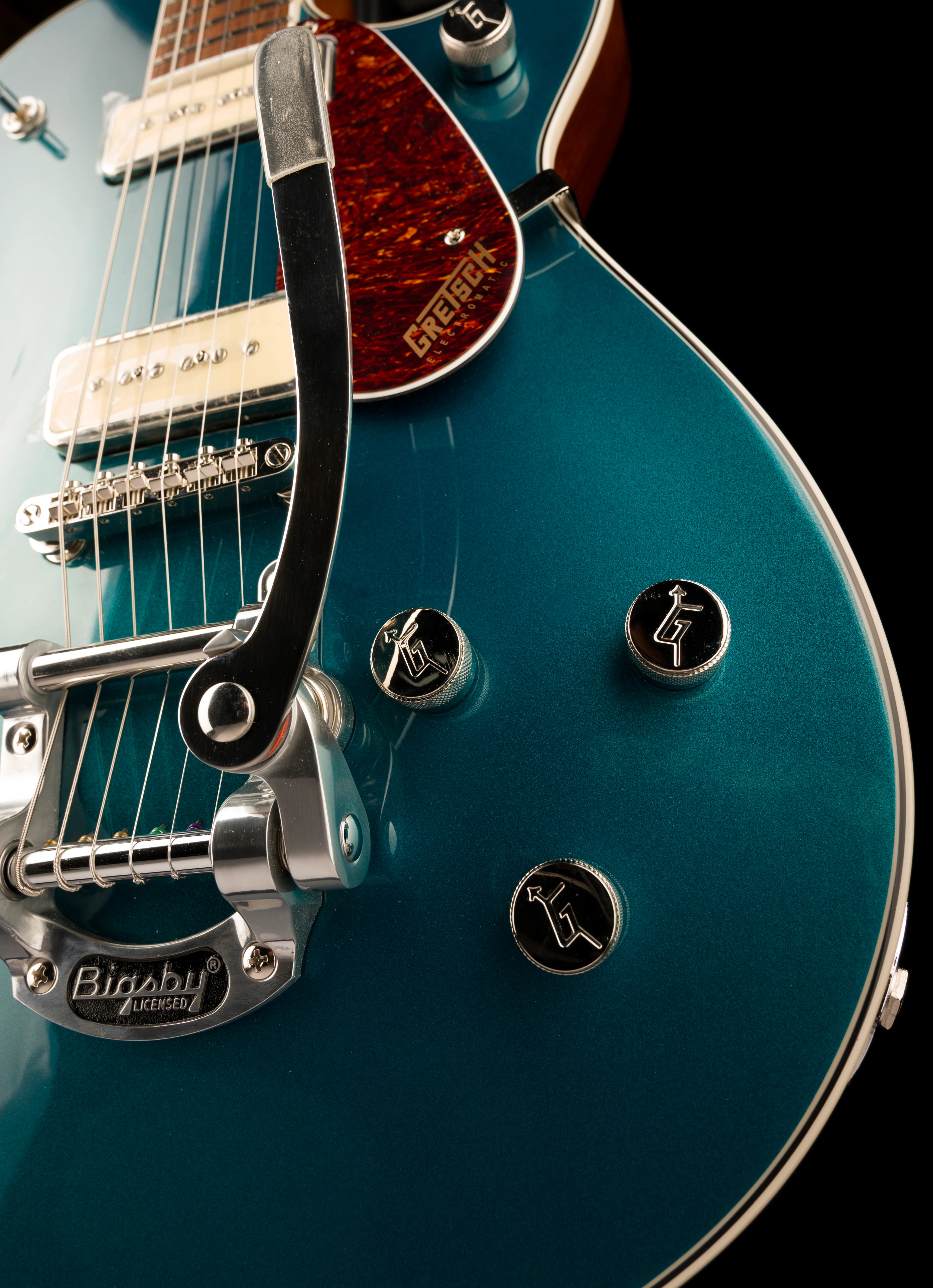 Used Gretsch G5210T-P90 Electromatic Jet Two 90 Single-Cut Petrol With OHSC - Image 8