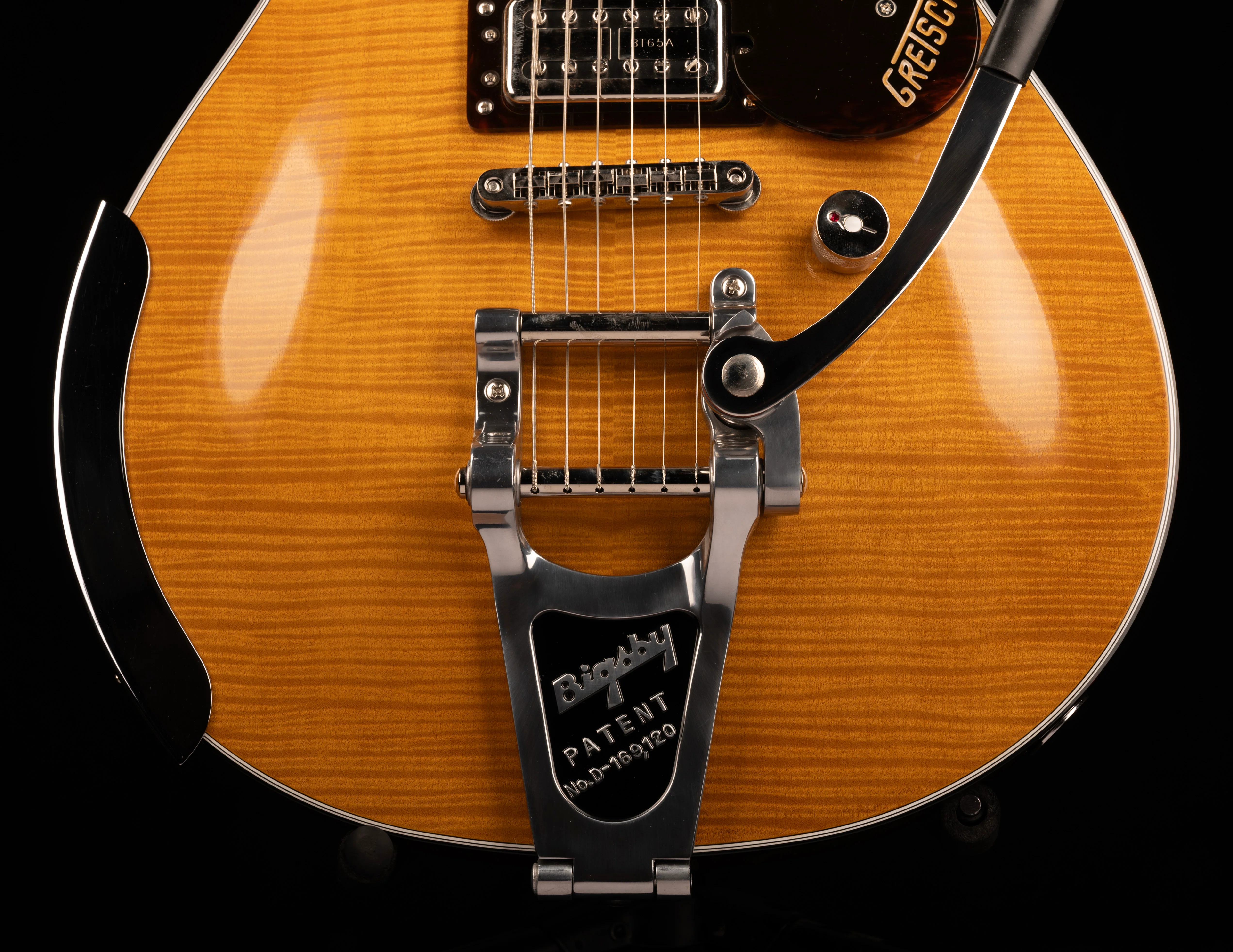 Used Gretsch G6134TFM-NH Nigel Hendroff Signature Penguin Amber Flame With OHSC - Image 7