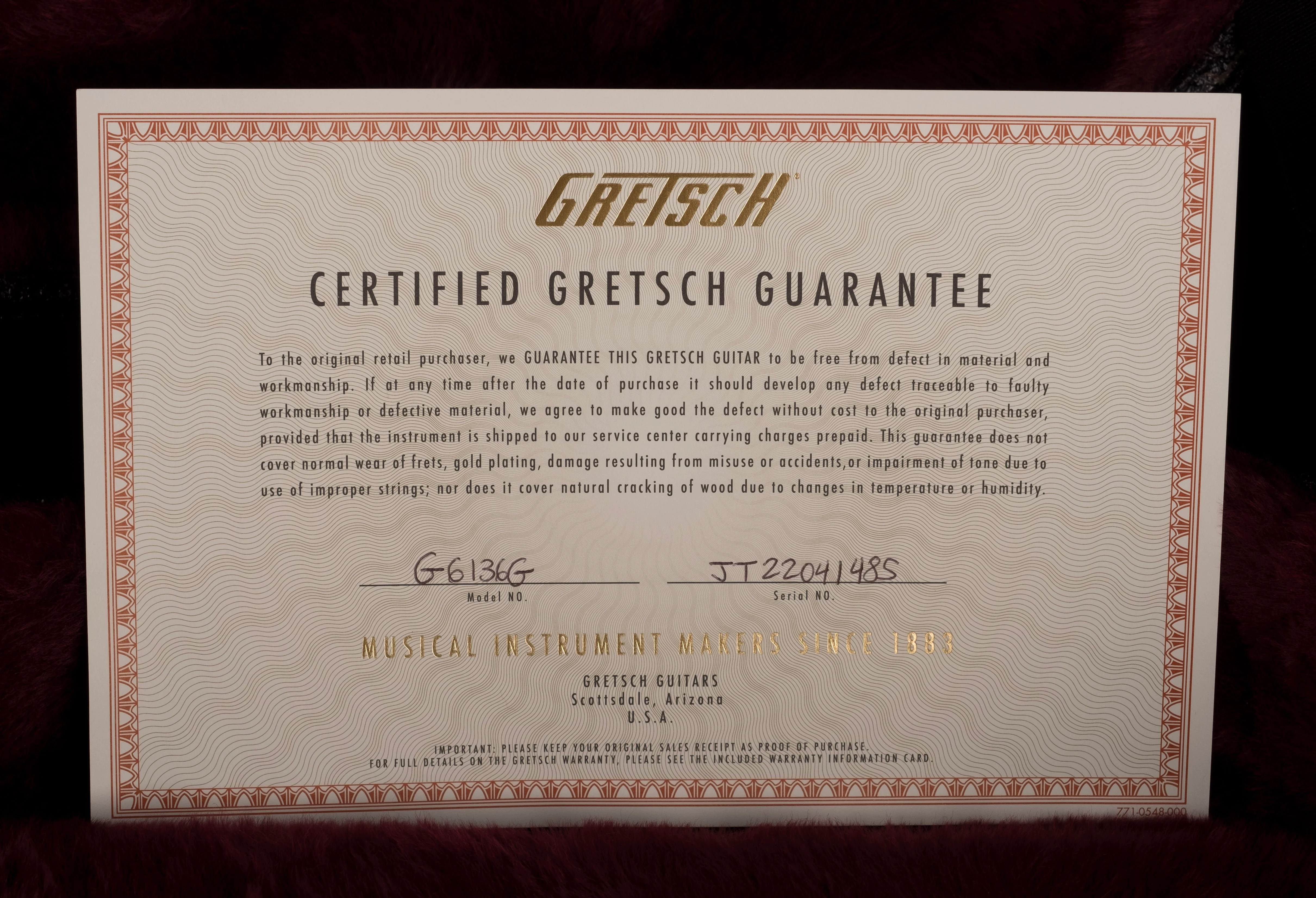 Used Gretsch Limited Edition G6131-MY-RB Malcolm Young Jet Vintage Firebird Red With OHSC - Image 21