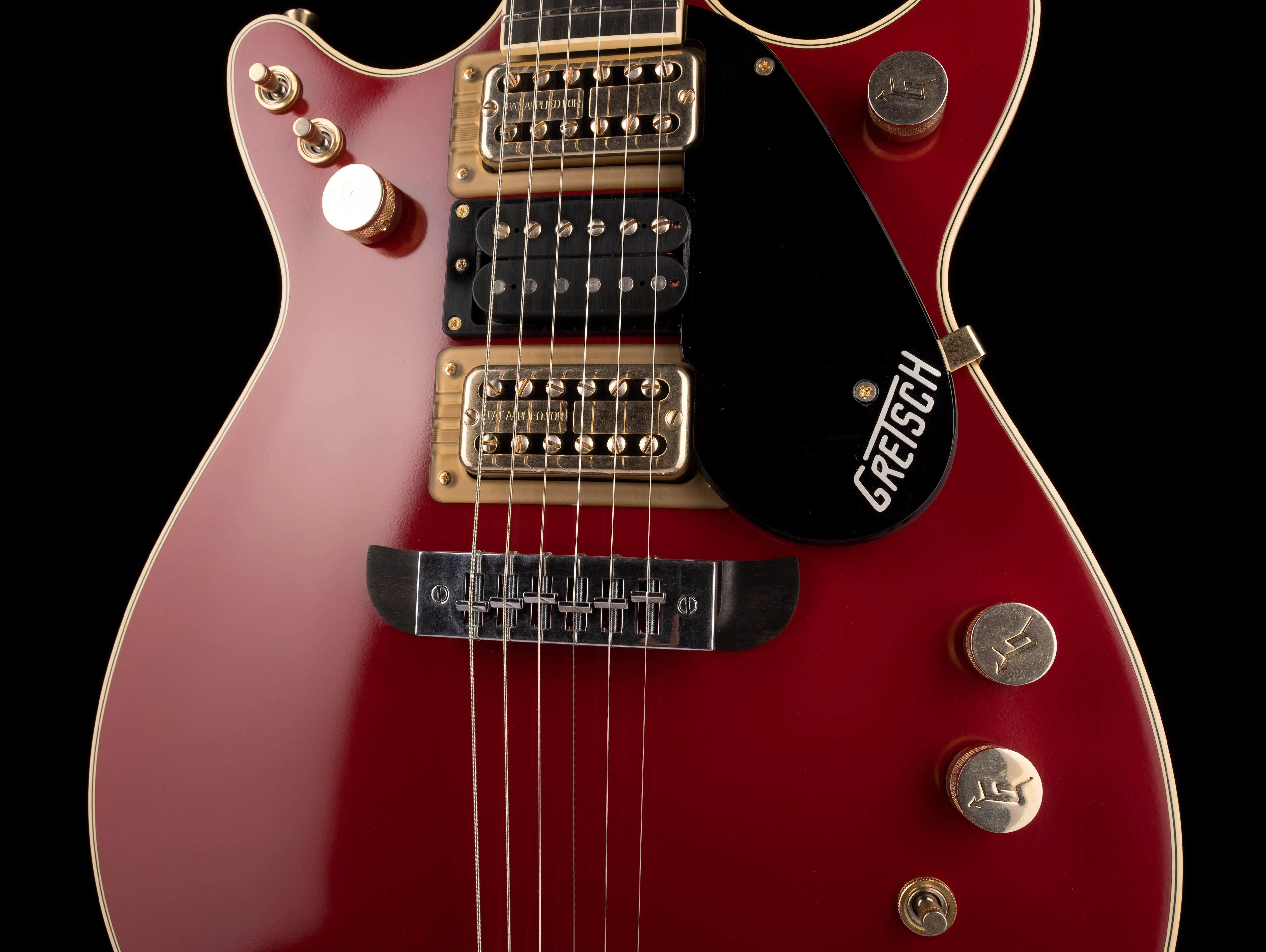 Used Gretsch Limited Edition G6131-MY-RB Malcolm Young Jet Vintage Firebird Red With OHSC - Image 6