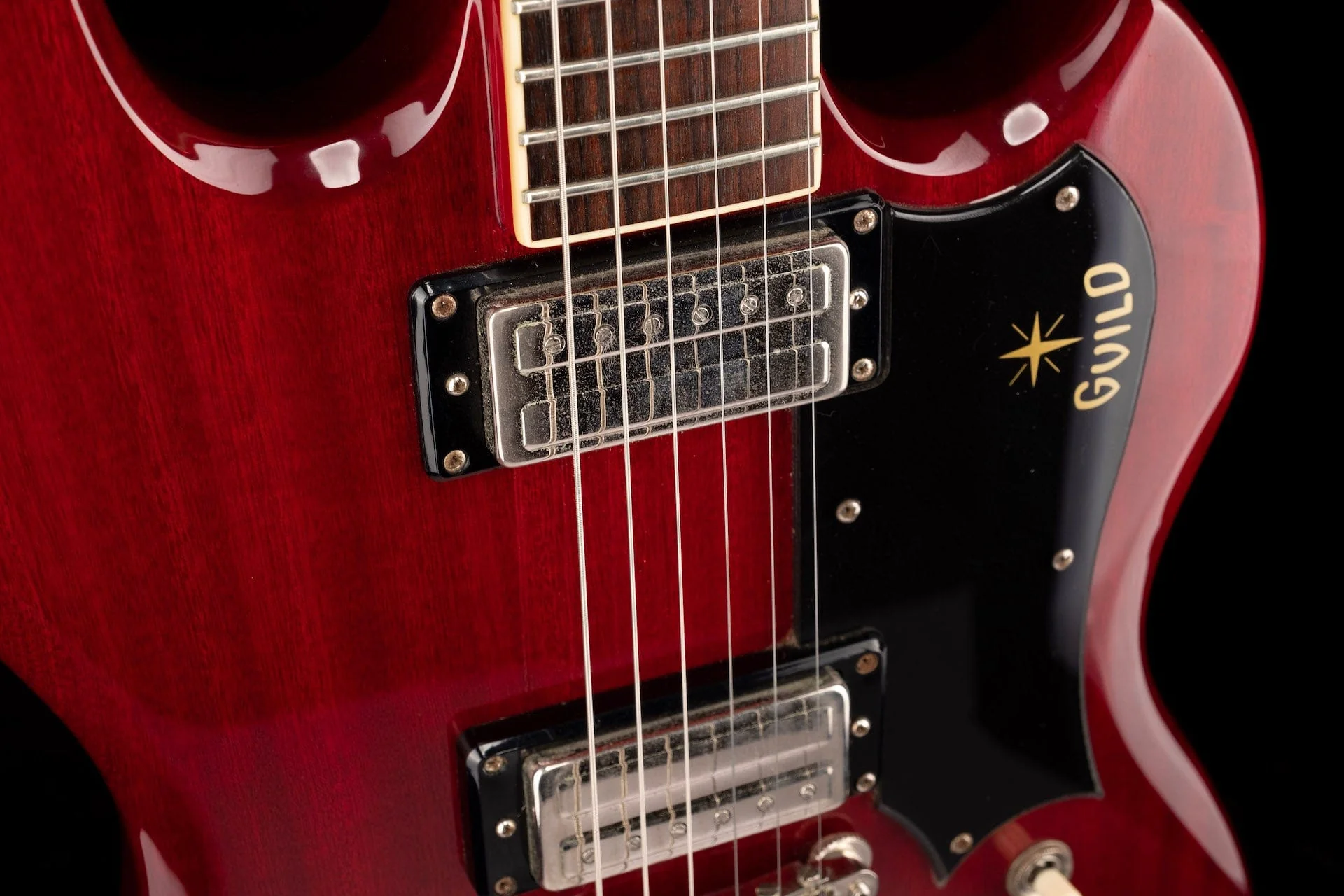 Used Guild Newark Street Collection S-100 Polara Cherry with OHSC - Image 10