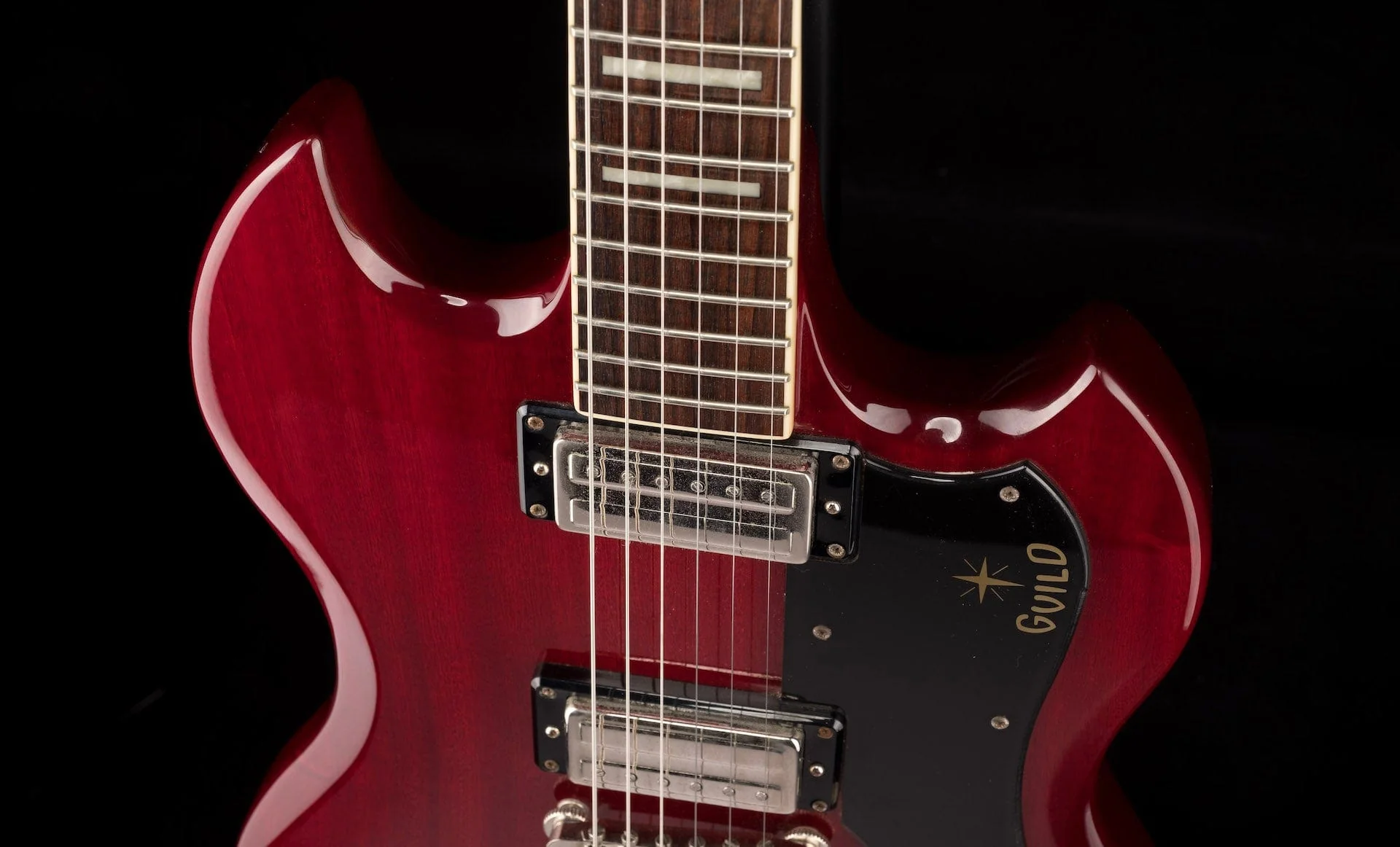 Used Guild Newark Street Collection S-100 Polara Cherry with OHSC - Image 3
