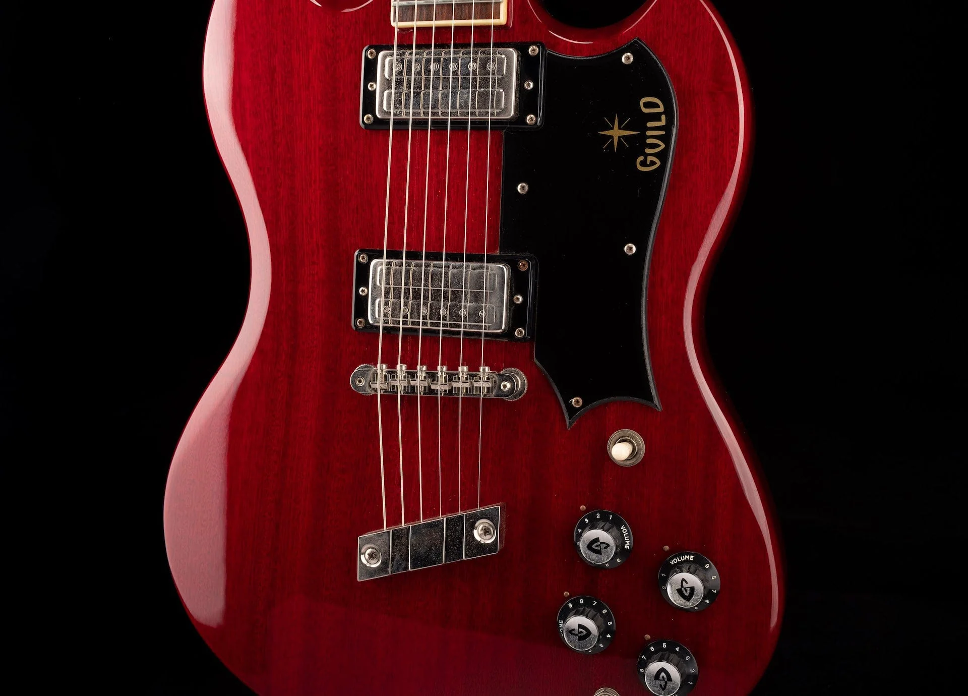 Used Guild Newark Street Collection S-100 Polara Cherry with OHSC - Image 8
