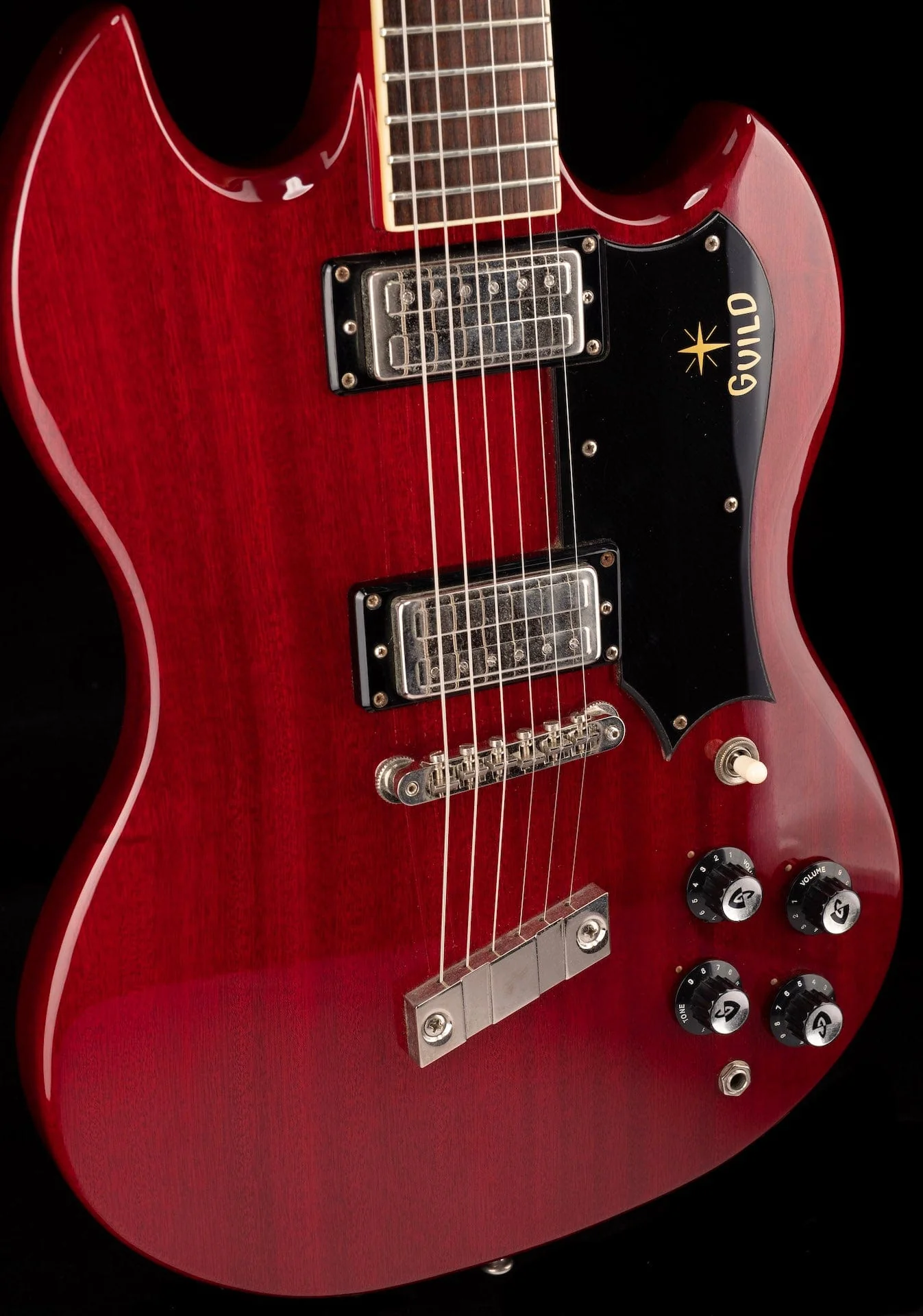 Used Guild Newark Street Collection S-100 Polara Cherry with OHSC - Image 9