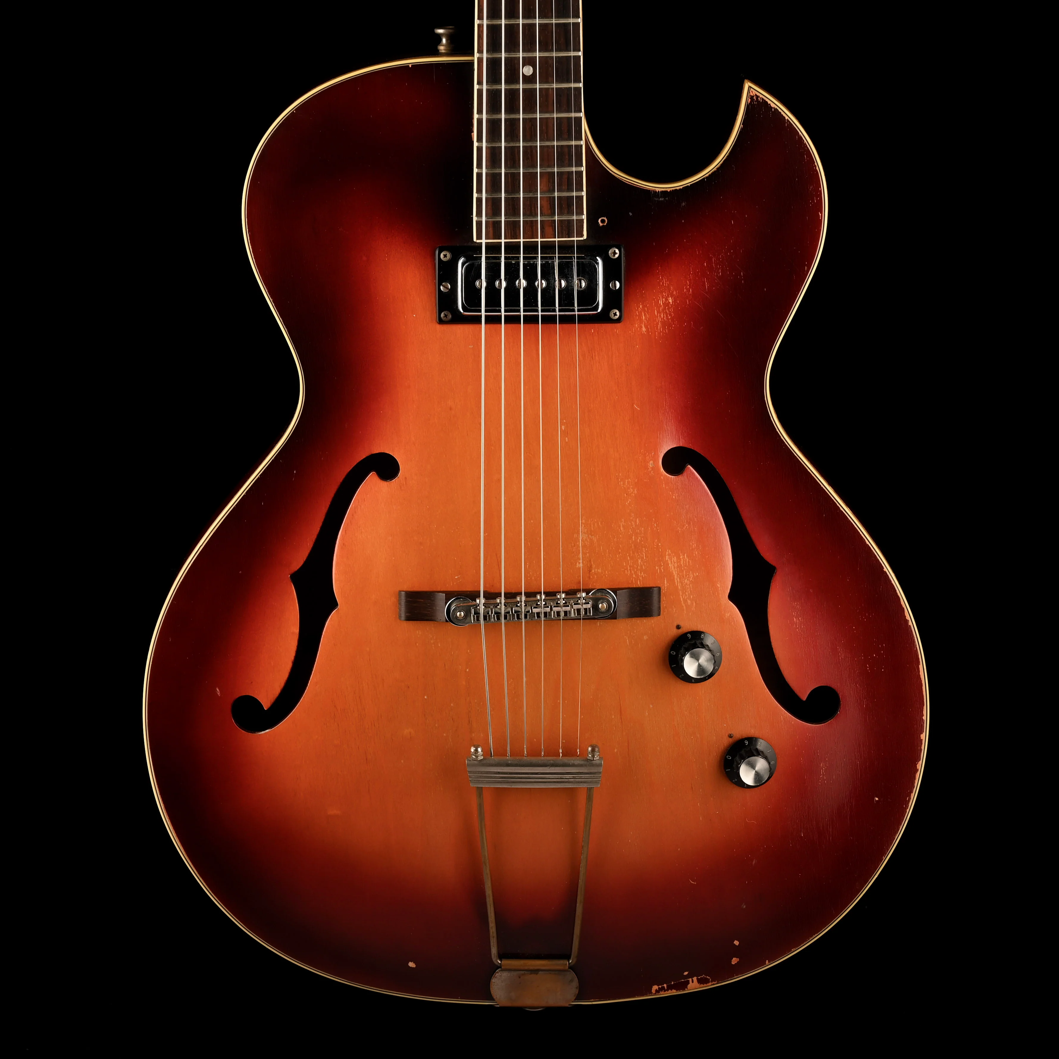 Vintage 1964 Guild T-100 Tri-Color Sunburst With Case