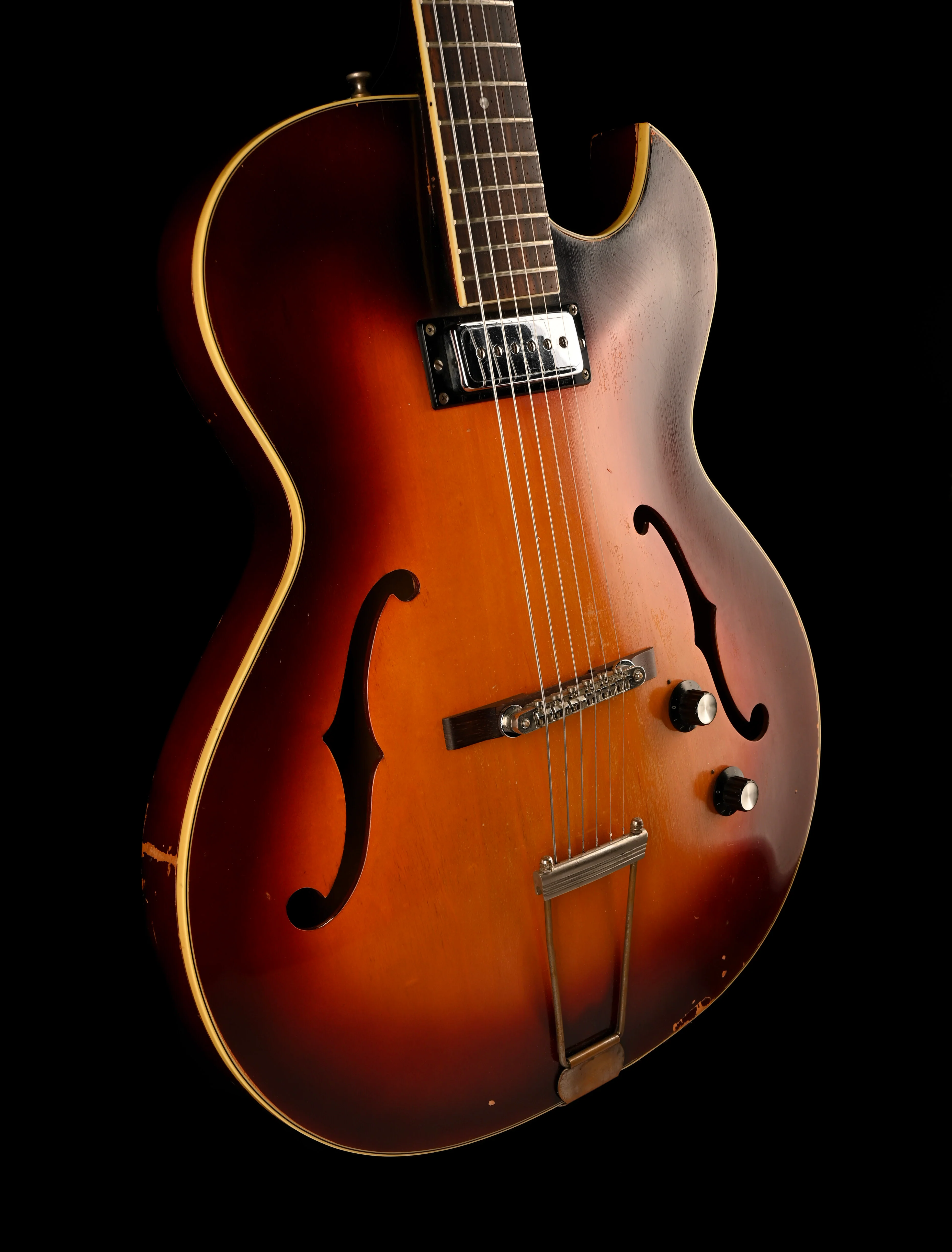 Vintage 1964 Guild T-100 Tri-Color Sunburst With Case - Image 10