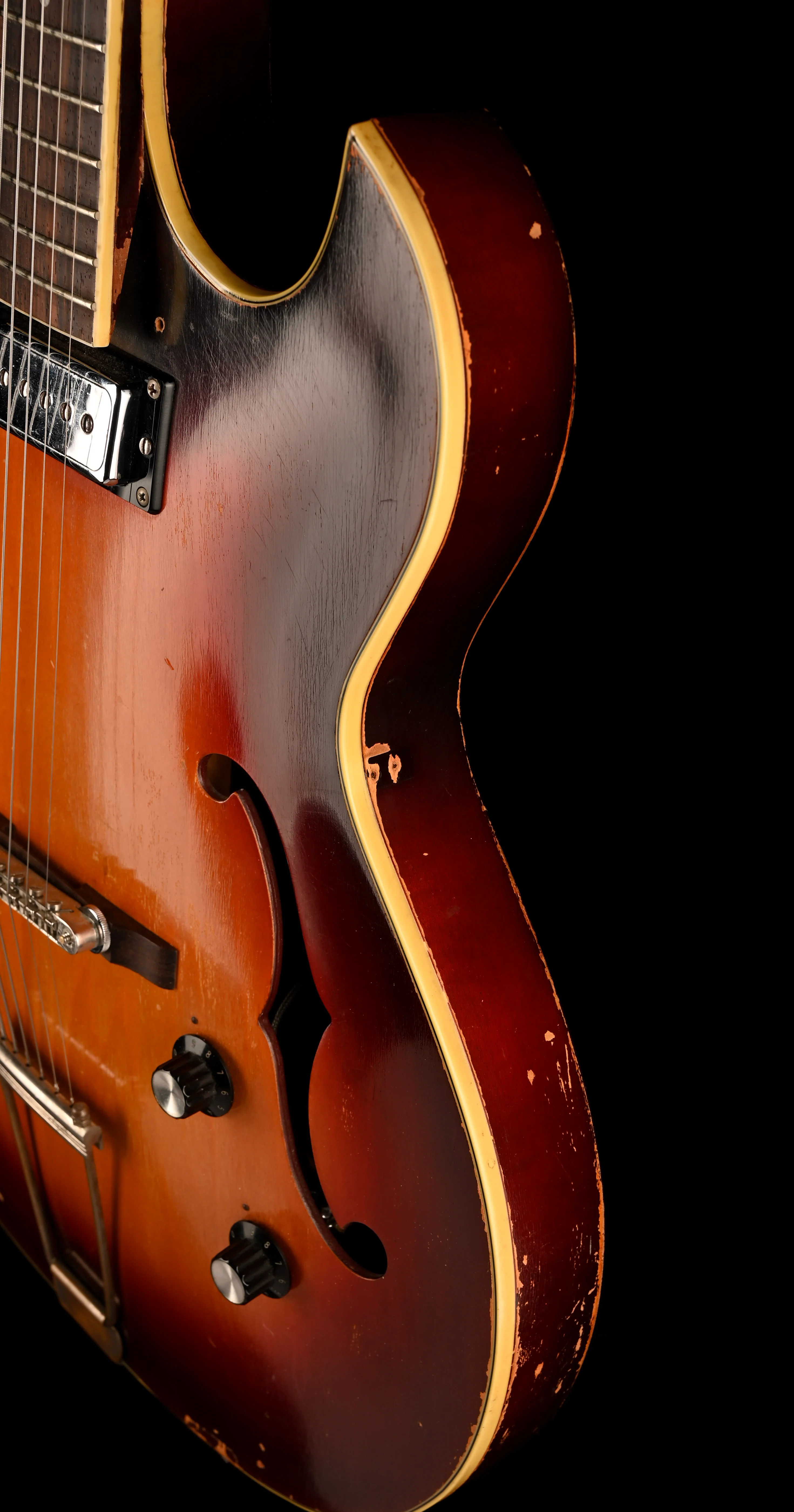 Vintage 1964 Guild T-100 Tri-Color Sunburst With Case - Image 11