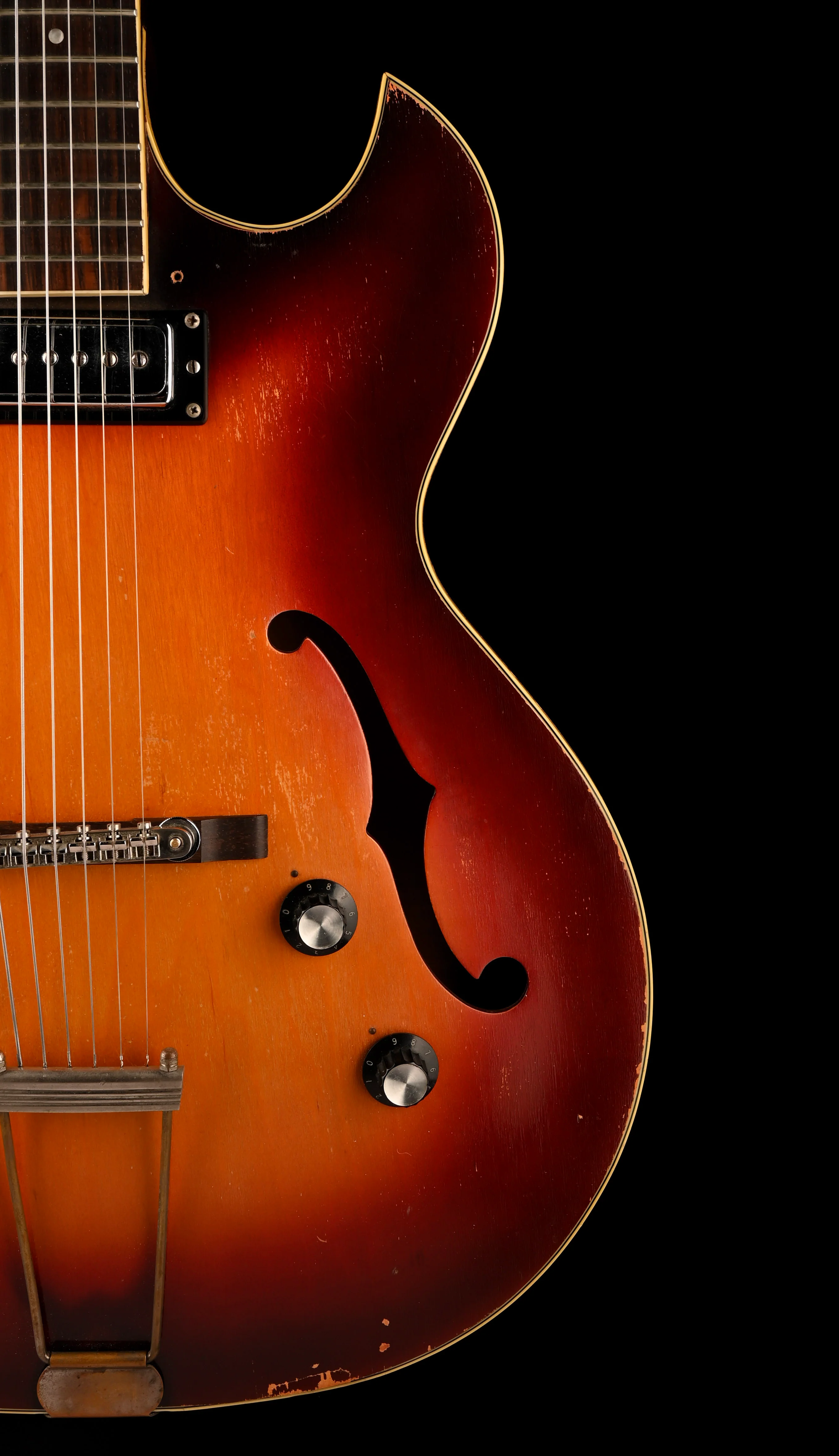 Vintage 1964 Guild T-100 Tri-Color Sunburst With Case - Image 9