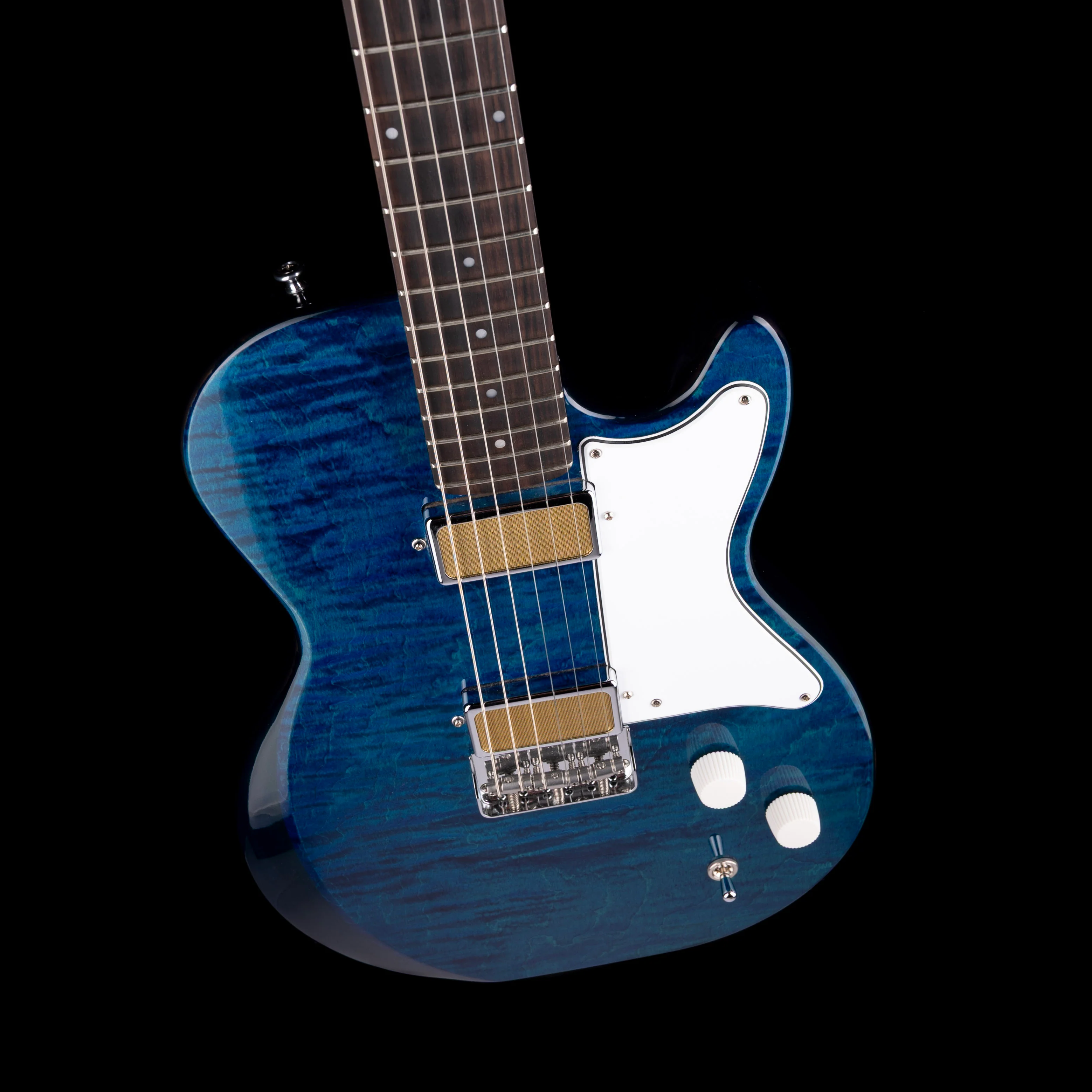 Used Harmony Limited Edition Flame Maple Jupiter Transparent Blue with Mono Case - Image 6