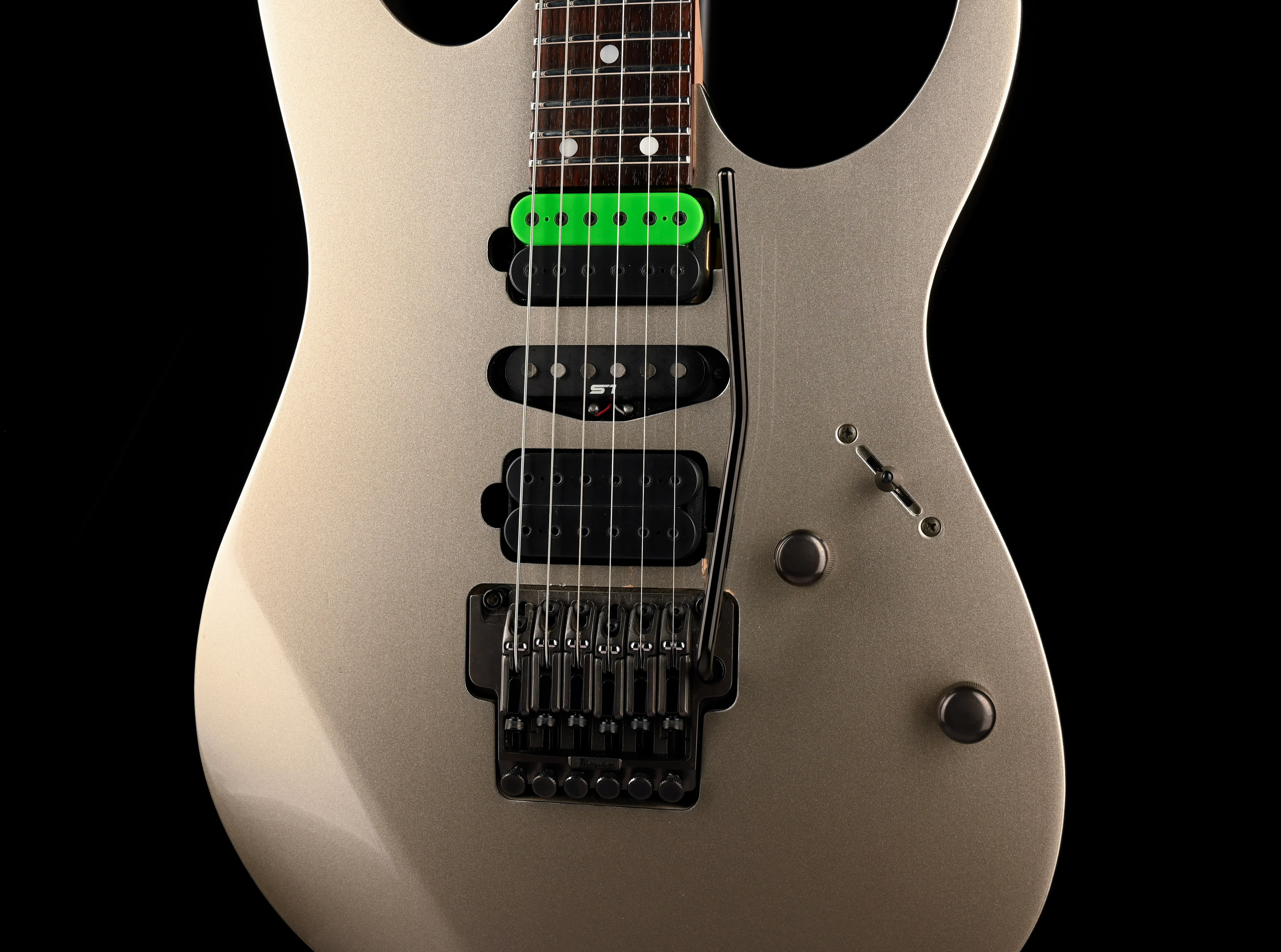 Used Ibanez Prestige RG1570-GN Gray Nickel Hot Rodded with Gig Bag - Image 6