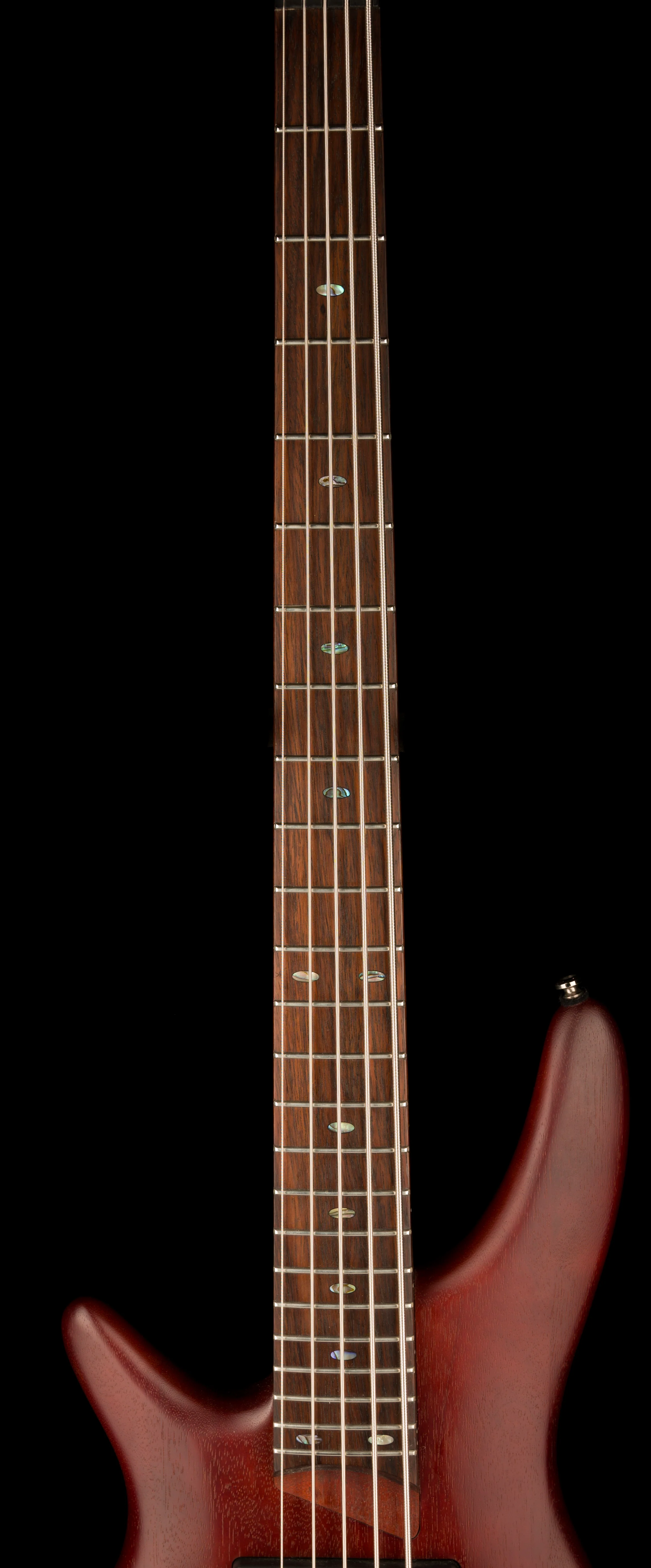 Used Ibanez SR505L Left-Handed 5-String Electric Bass Mahogany with Gig Bag - Image 11